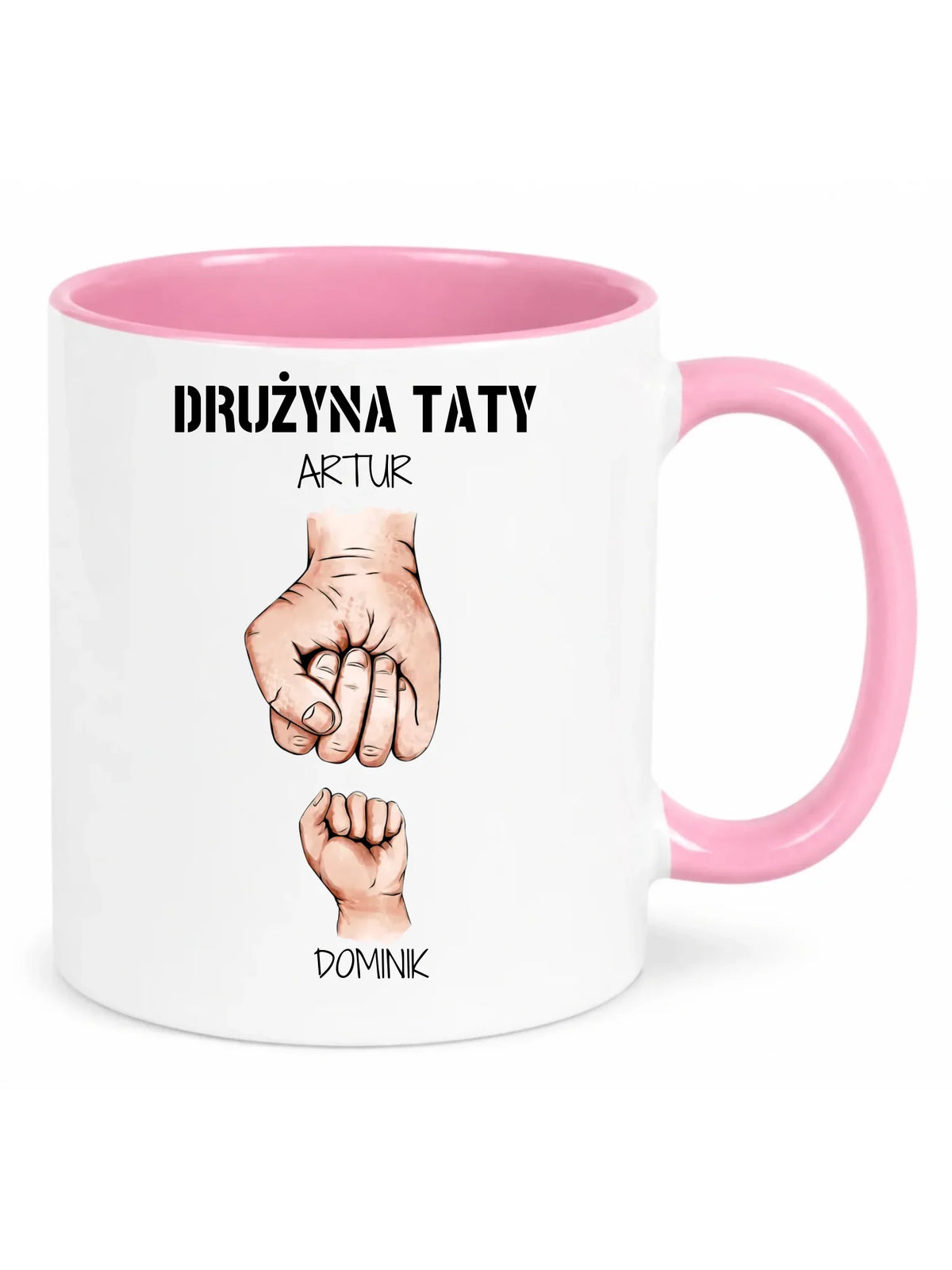 Kubek dla taty - Drużyna taty 1-6 imion dzieci - personalizowany DT01