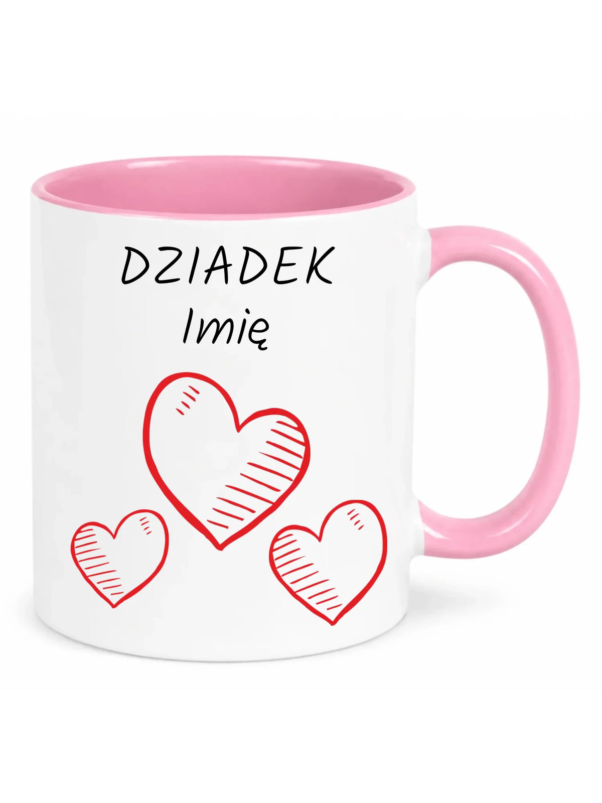 Kubek dla dziadka - Serca - personalizowany D01