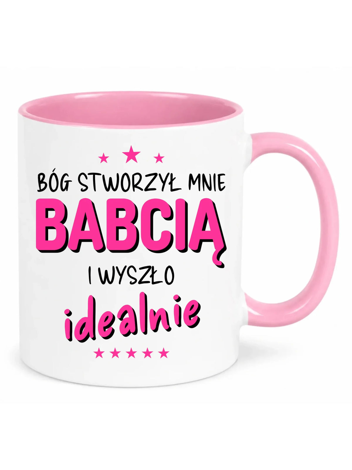 Kubek dla babci - Bóg stworzył mnie babcią i wyszło idealnie B08