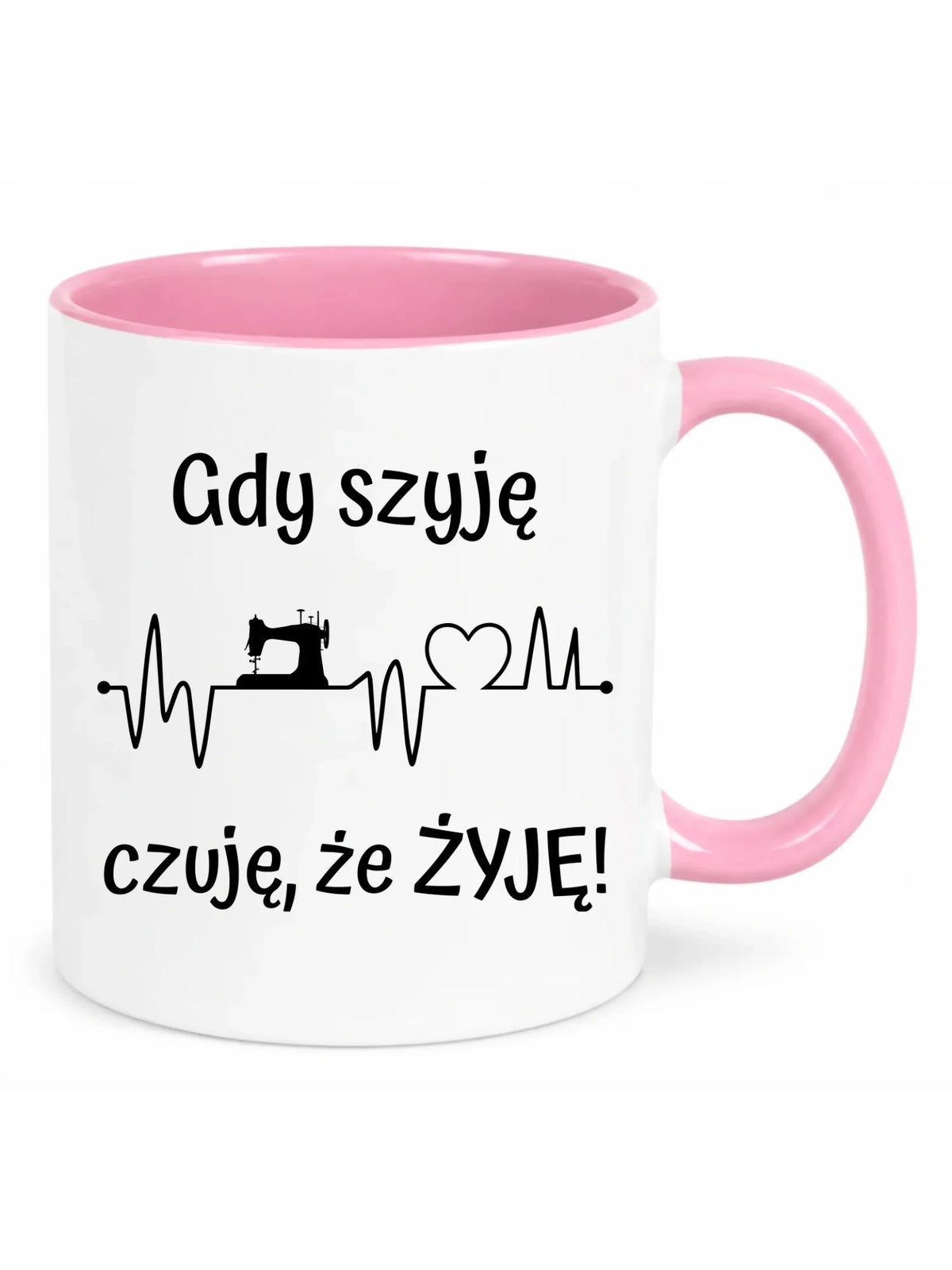 Kubek szyciowy dla krawcowej – Gdy szyję czuję, że żyję HS12