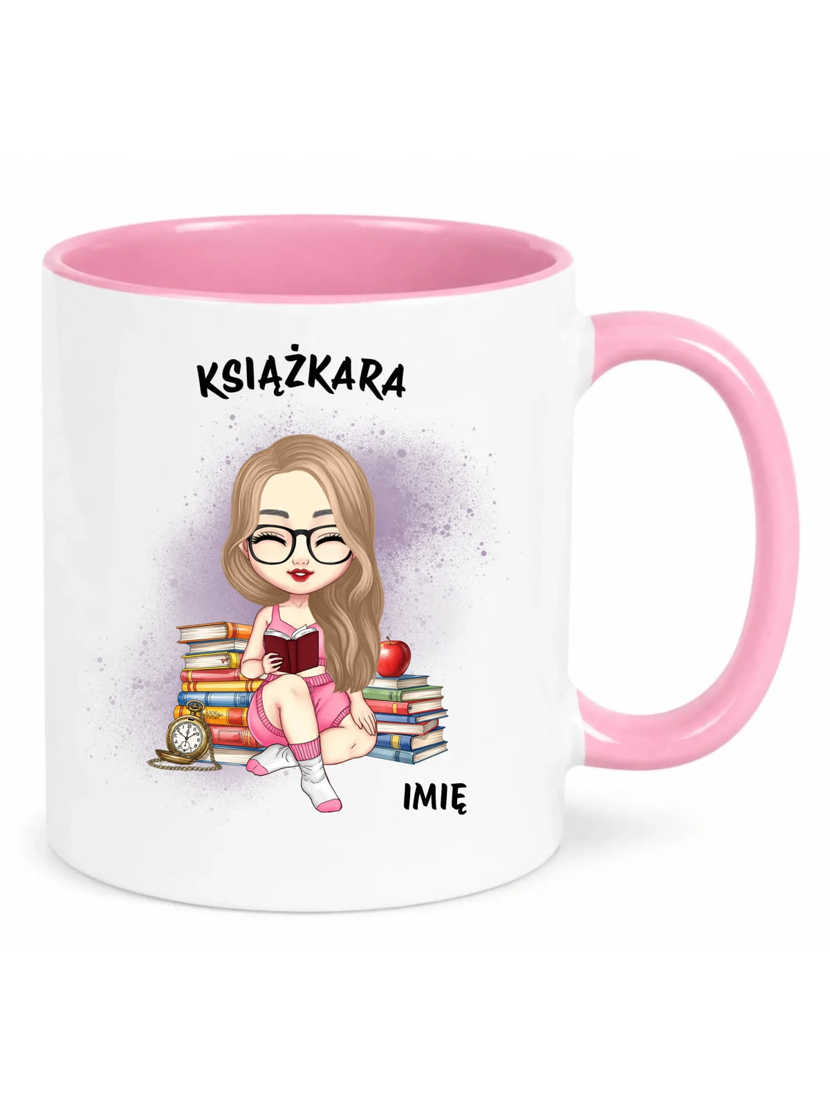 Kubek - Książkara - Prezent dla miłośniczki czytania książek - personalizowany DZ04