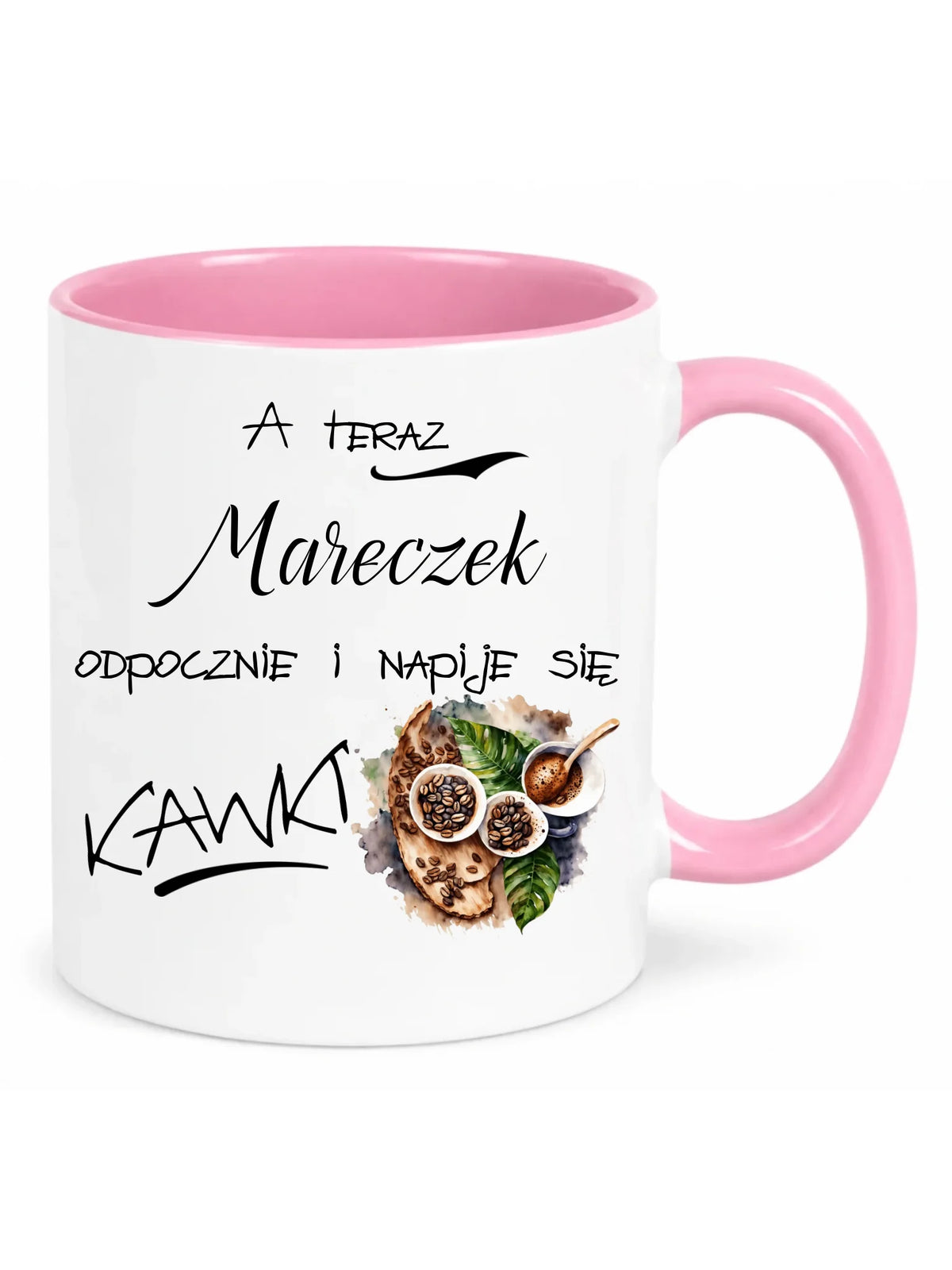 Kubek - Odpocznie i napije się kawki prezent dla kawosza - personalizowany DCH04