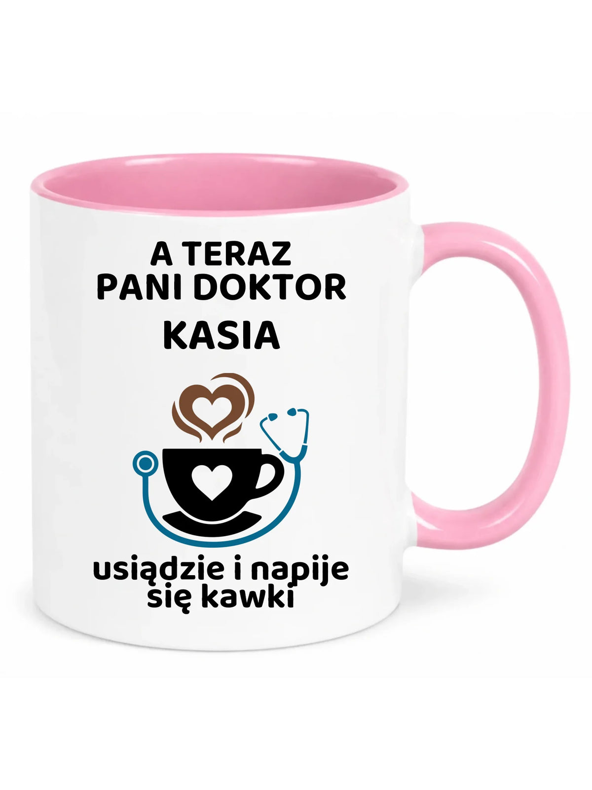 Kubek dla Pani Doktor - Napije się kawki - personalizowany ZL04