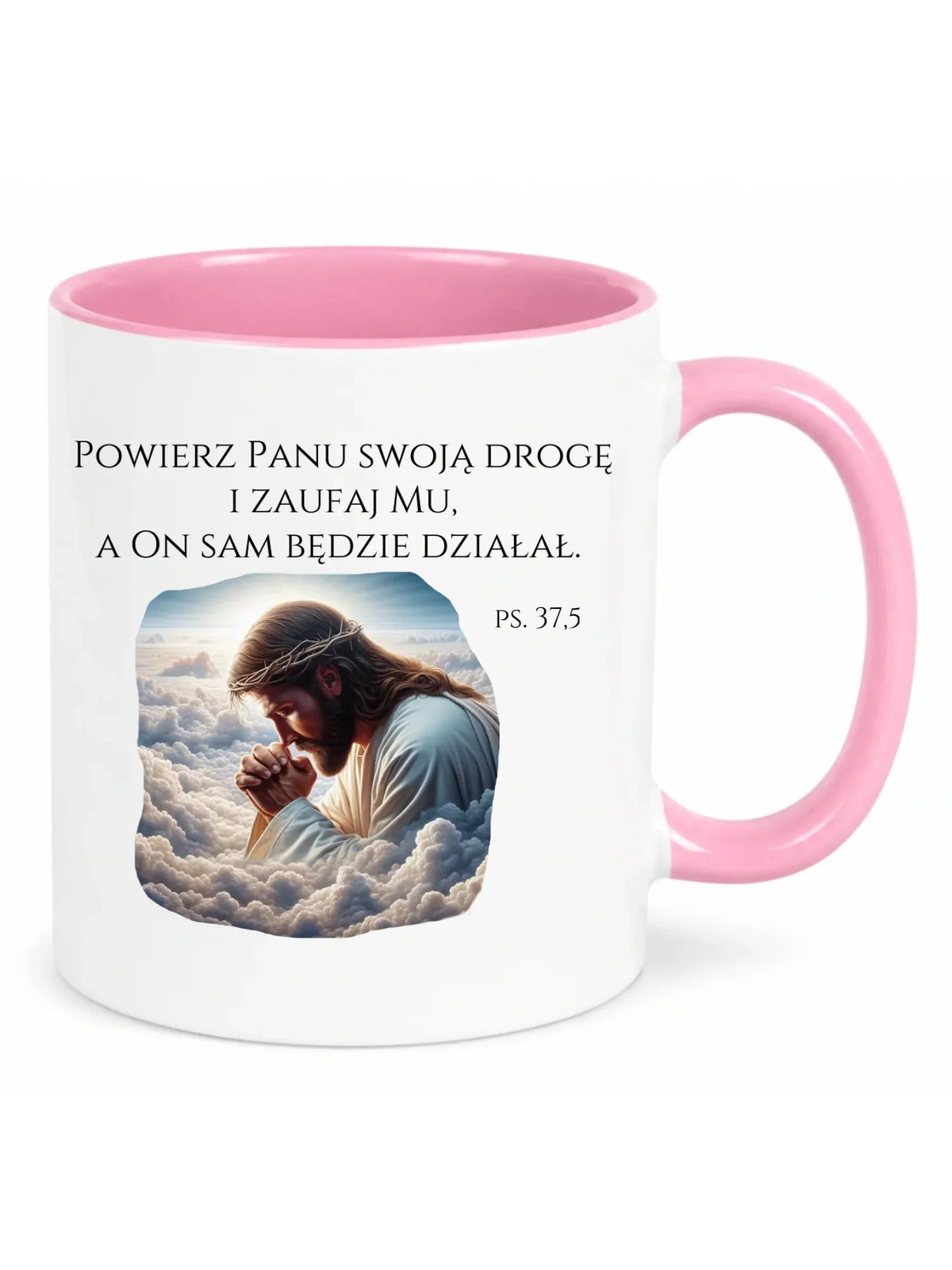 Kubek chrześcijański z Jezusem - Powierz Panu swoją drogę DU06