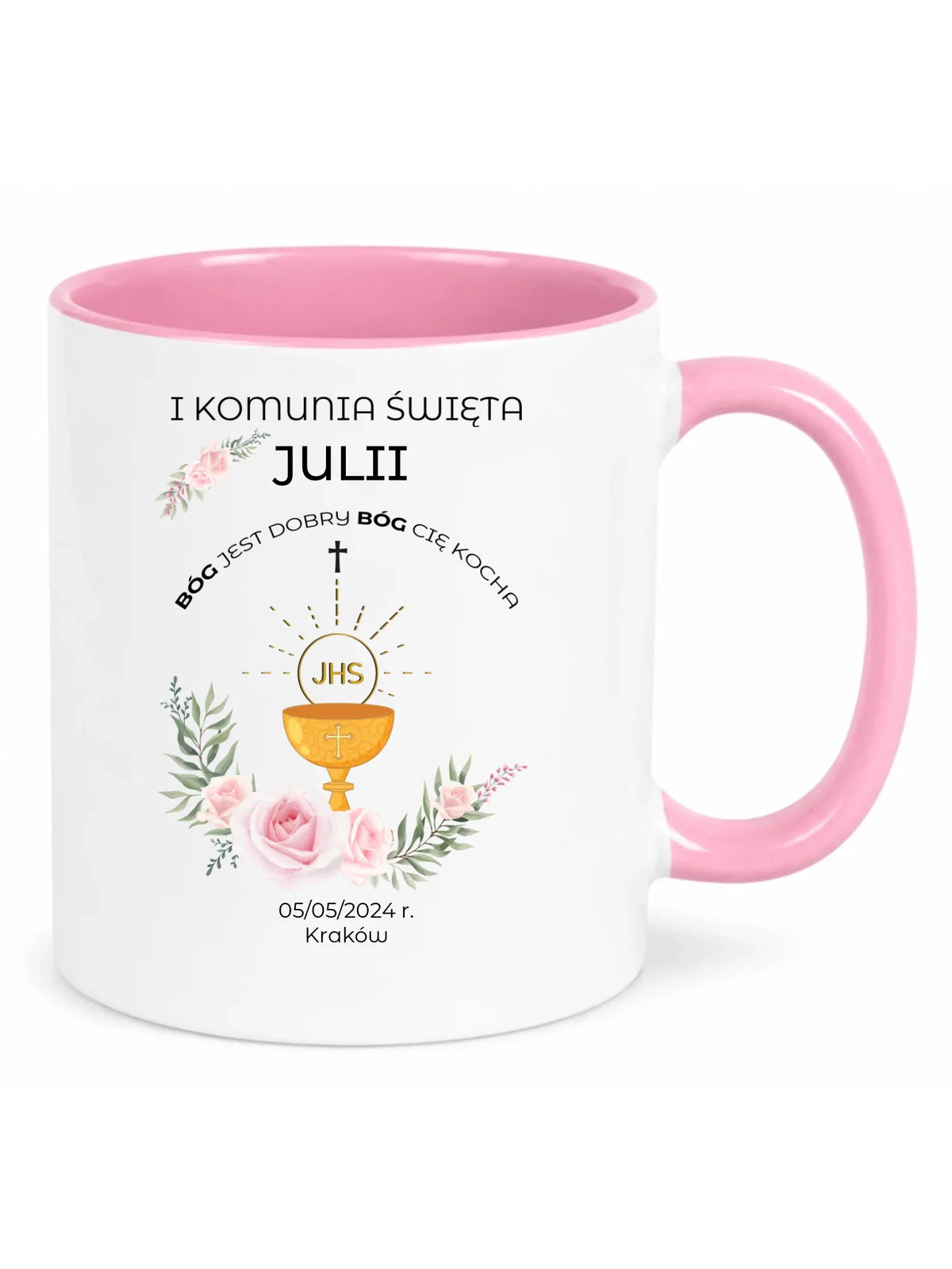 Kubek | Prezent na Pierwszą Komunię Świętą - personalizowany PK01