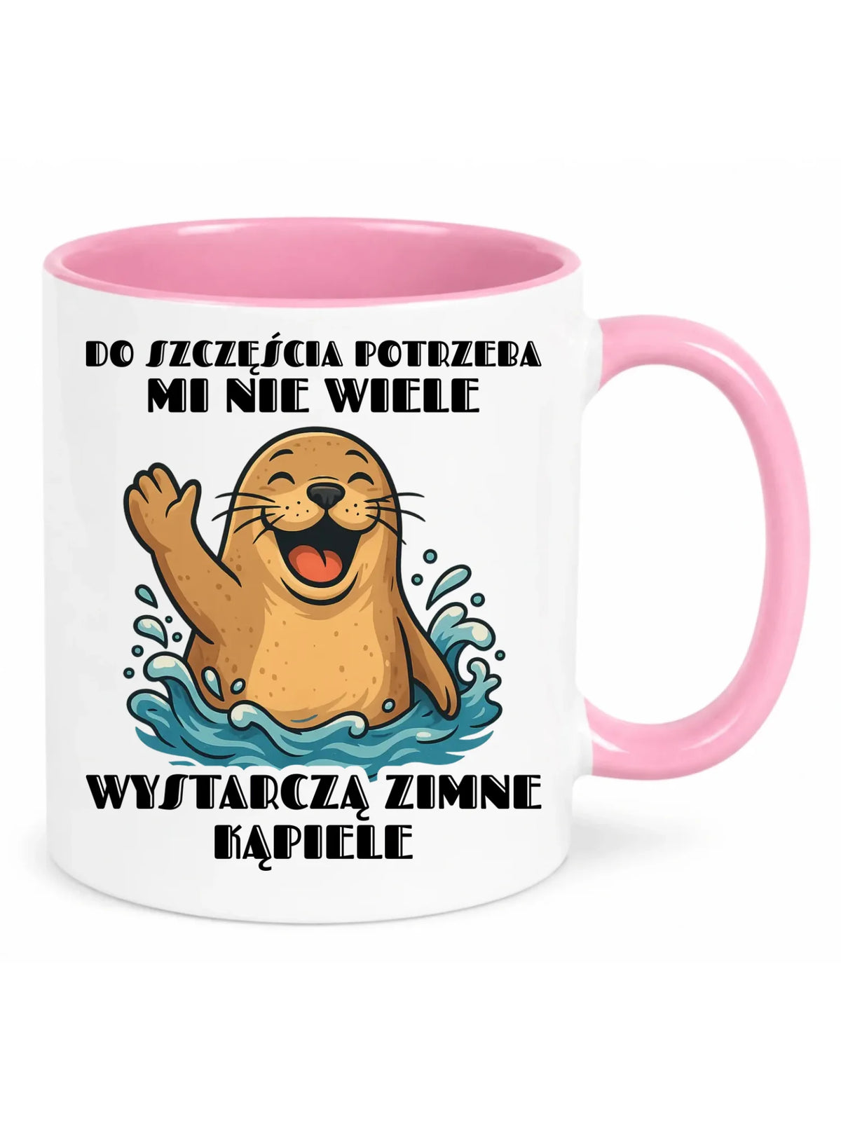 Kubek - prezent dla morsa - Do szczęścia potrzeba mi nie wiele HM06