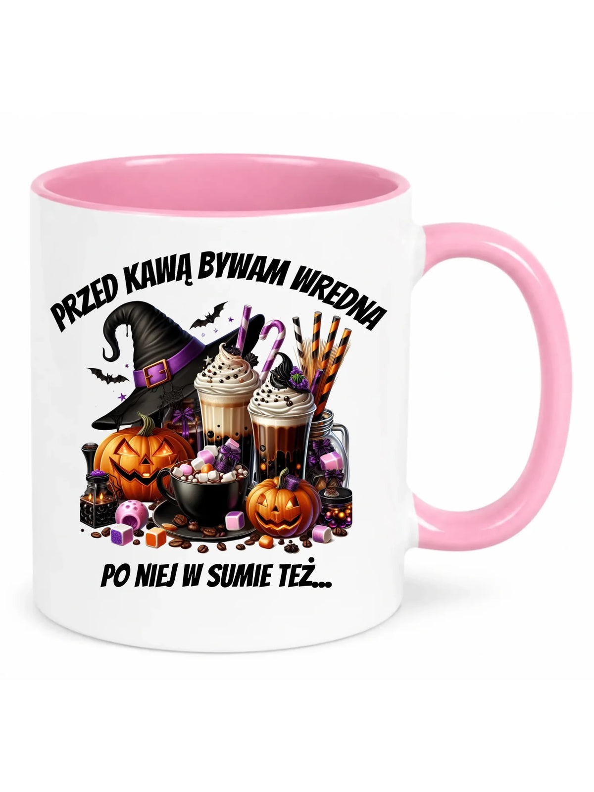 Kubek Halloween – Przed kawą bywam wredna, po niej w sumie też HL30