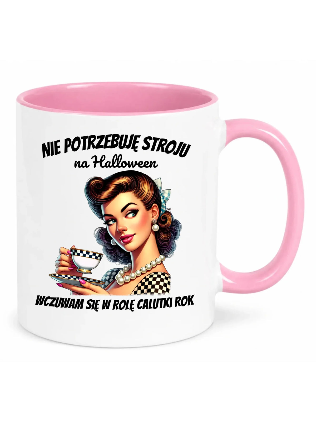 Kubek retro pin-up girl – Nie potrzebuję stroju na Halloween HL29