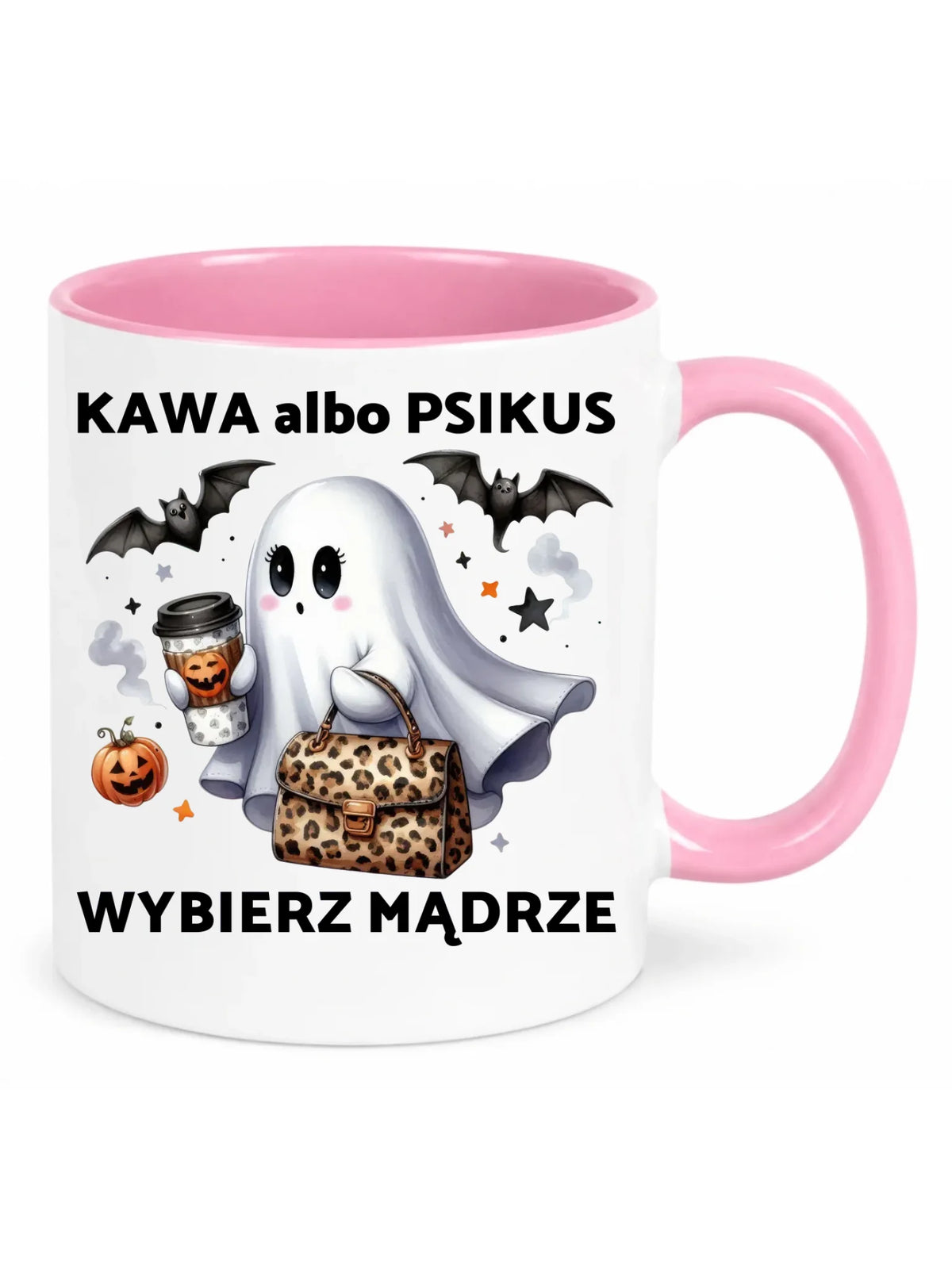 Kubek halloweenowy - Duch - Kawa albo psikus HL07
