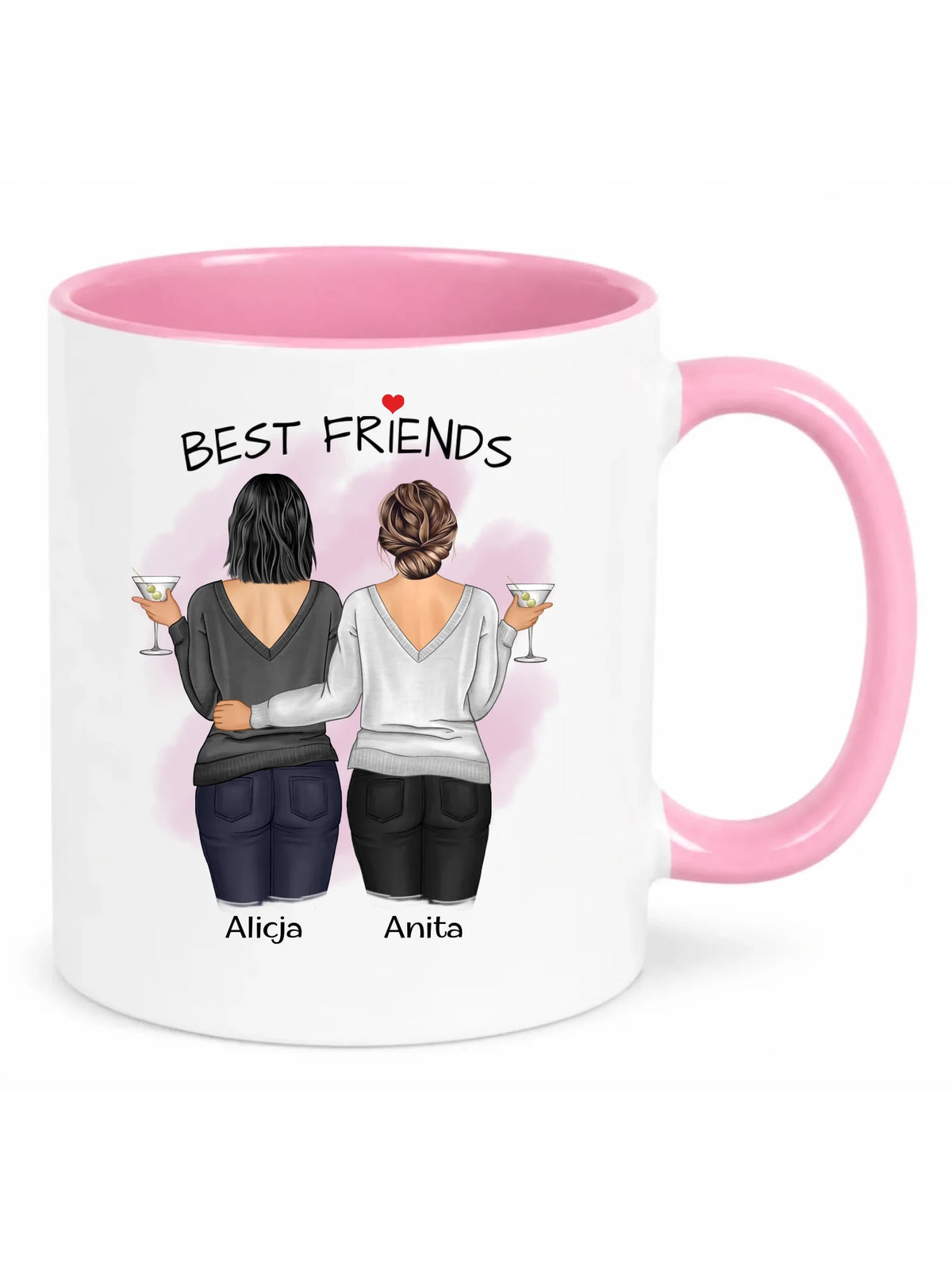 Kubek - prezent dla przyjaciółki - Best Friends - personalizowane postacie 2-4 osoby PR03