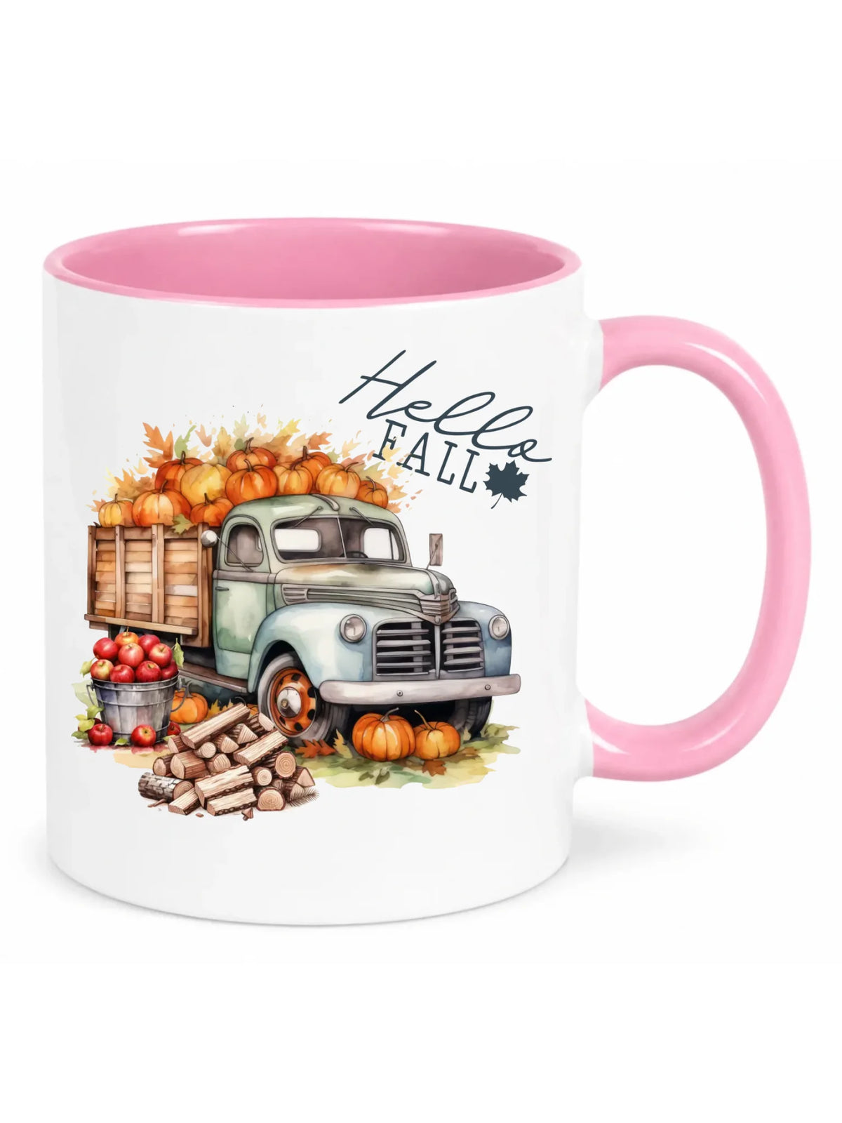 Kubek jesień – Hello Fall ciężarówka z dyniami JS08