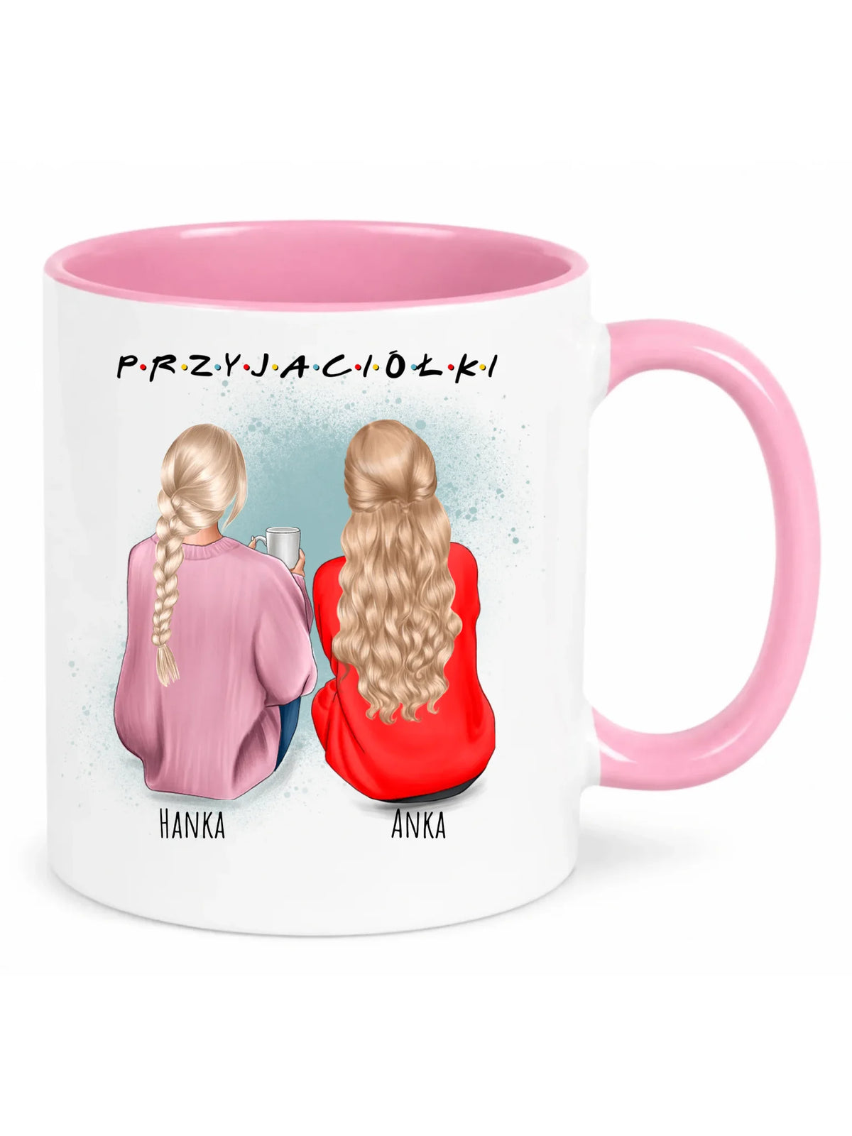 Kubek - prezent dla przyjaciółki - personalizowane postacie 2-4 osoby PR02
