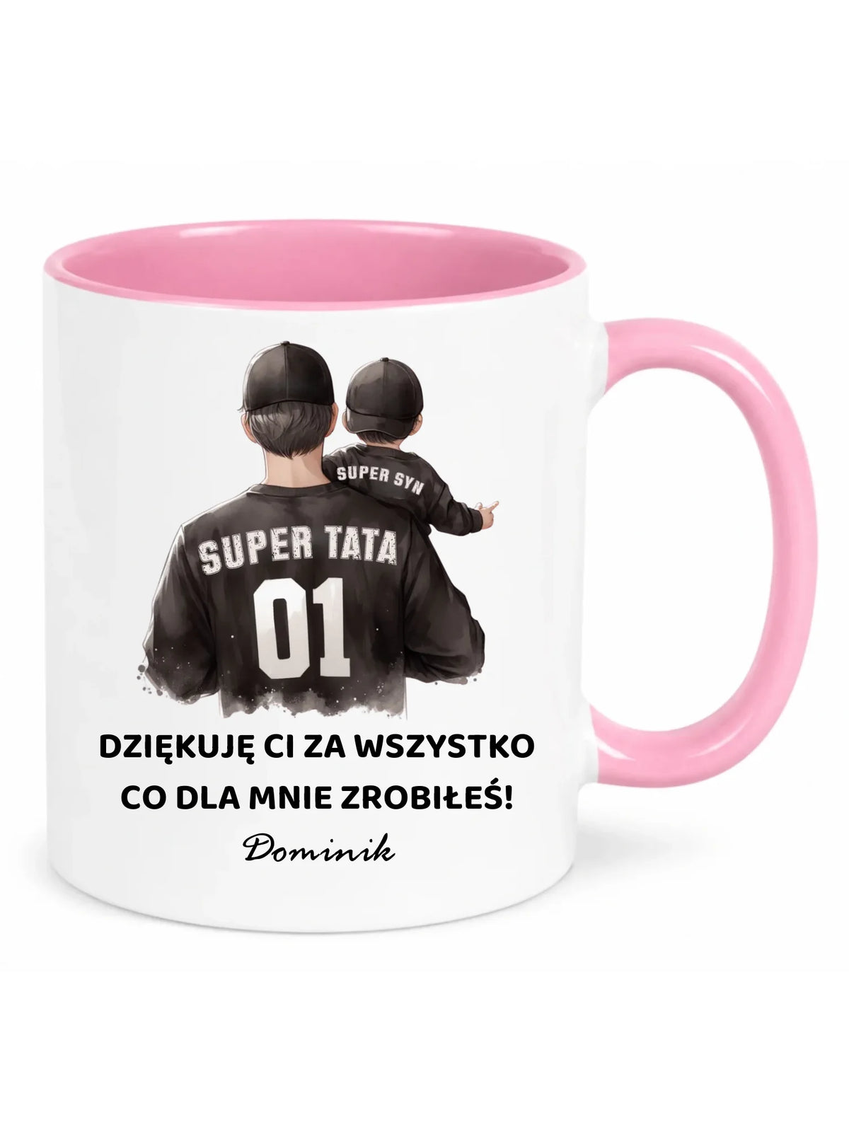 Kubek dla taty od syna - Dziękuję Ci Tato - personalizowany DT14