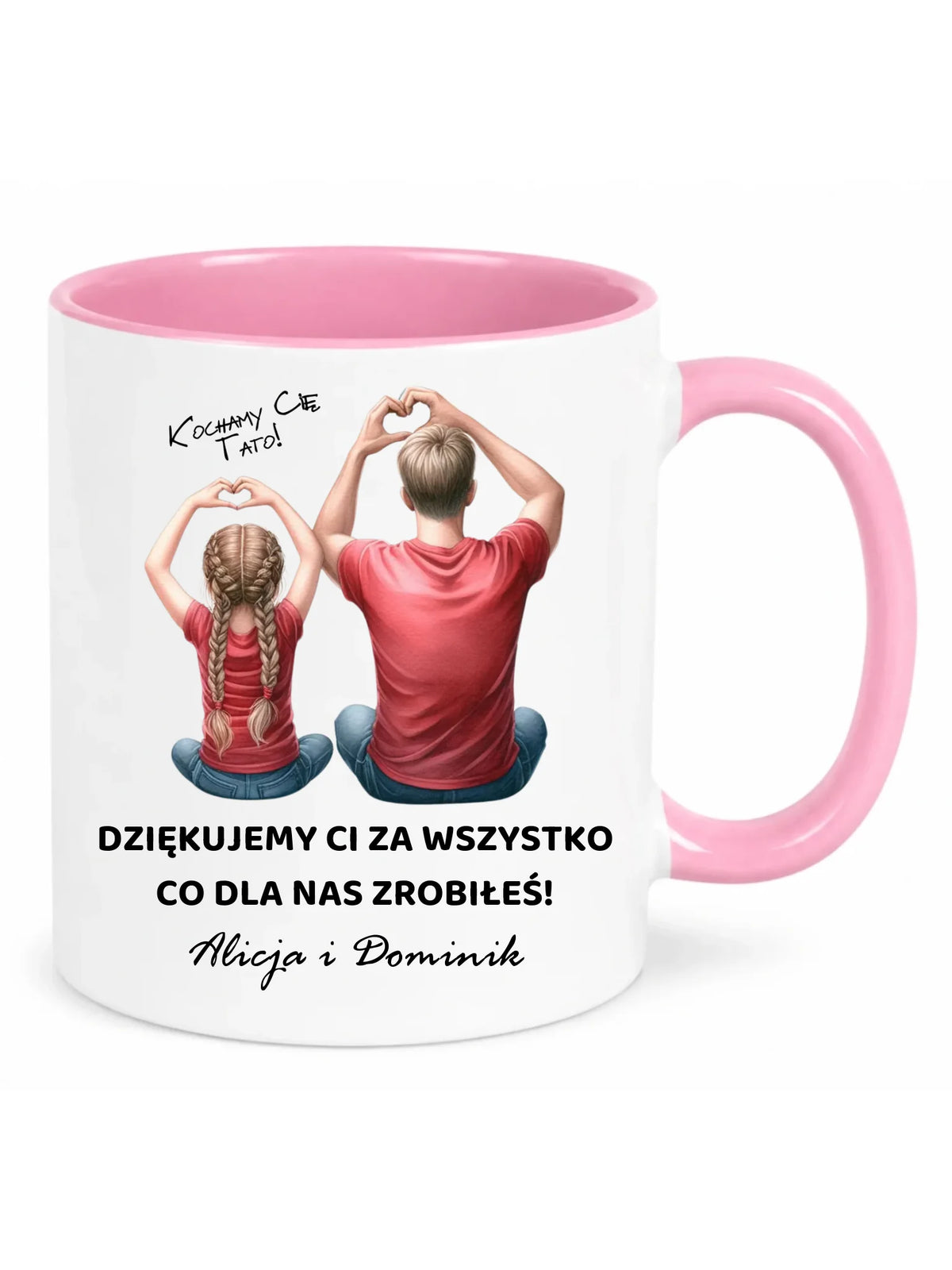 Kubek dla taty od dzieci - Dziękujemy Ci Tato - personalizowany DT14