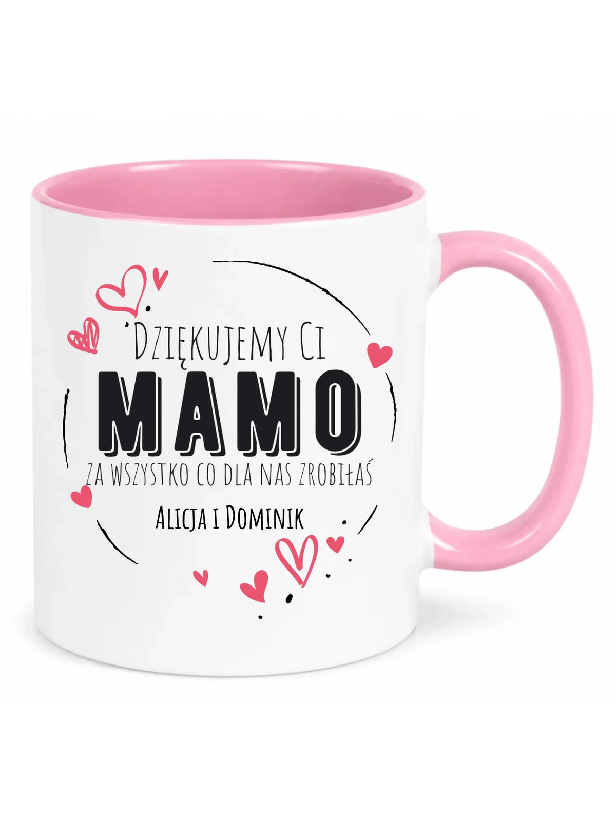 Kubek dla mamy - Dziękujemy Ci Mamo - personalizowany DM43
