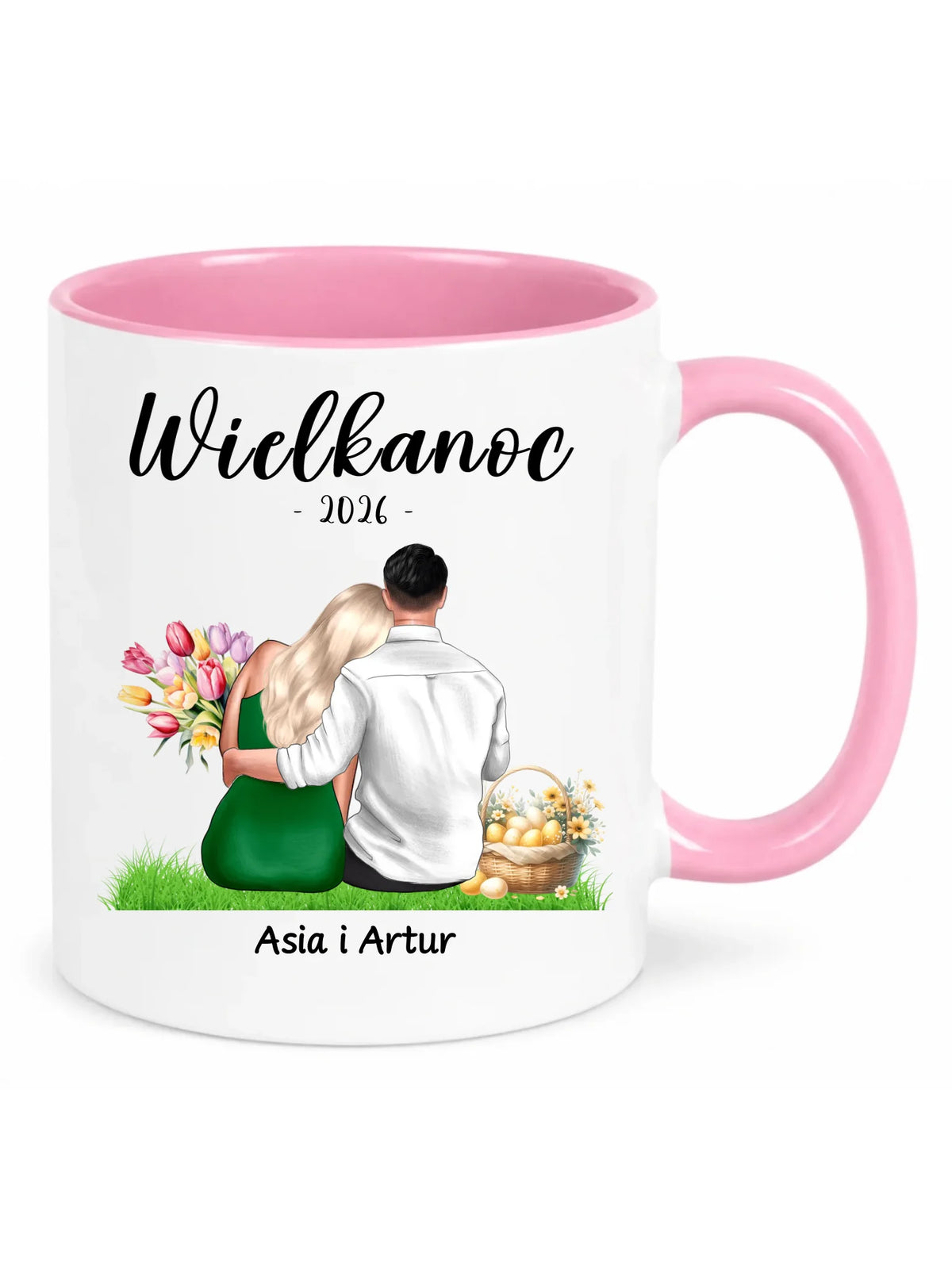 Kubek na Wielkanoc dla par - personalizowany WN36