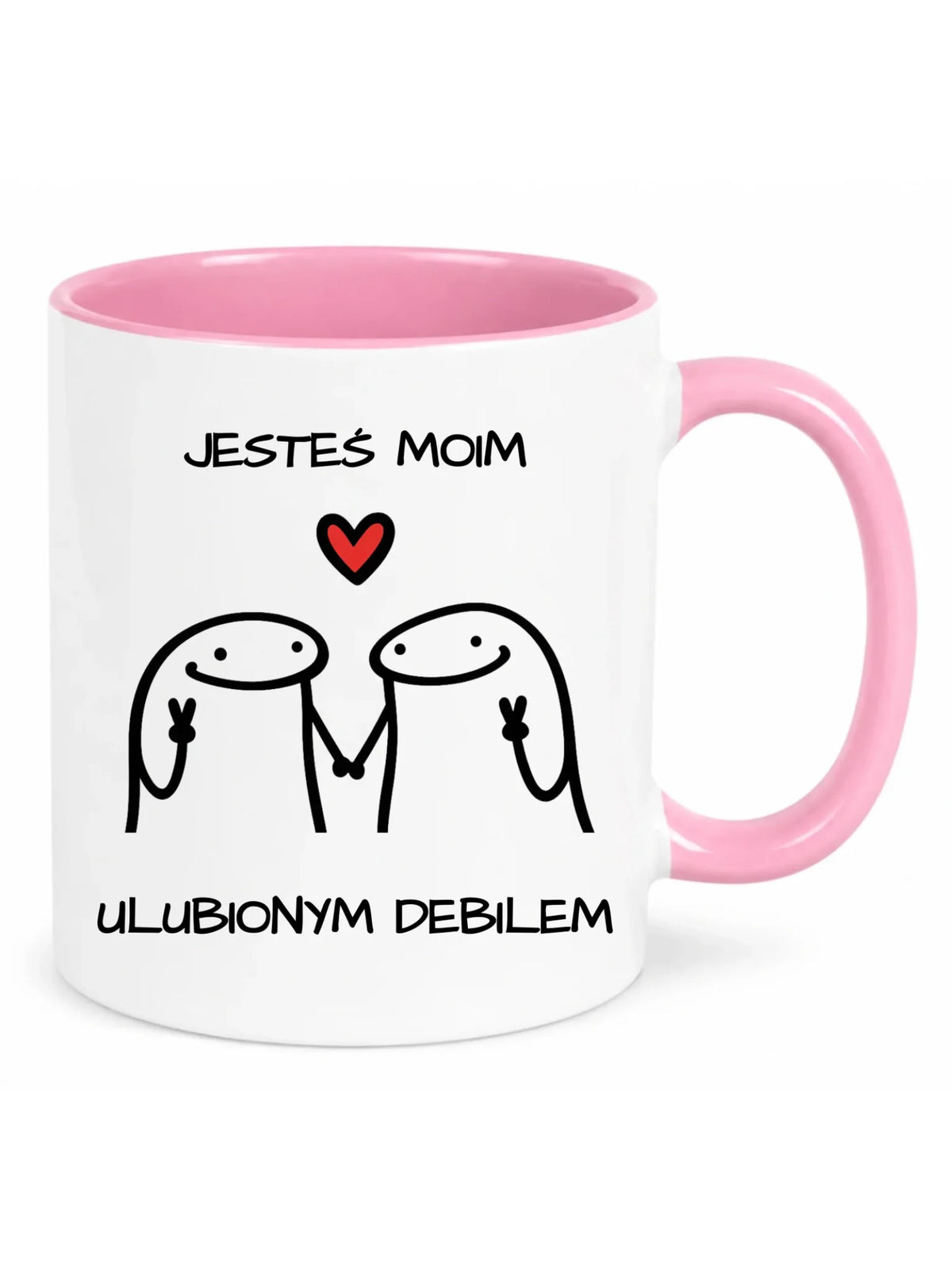 Kubek dla par - Jesteś moim ulubionym debilem W78