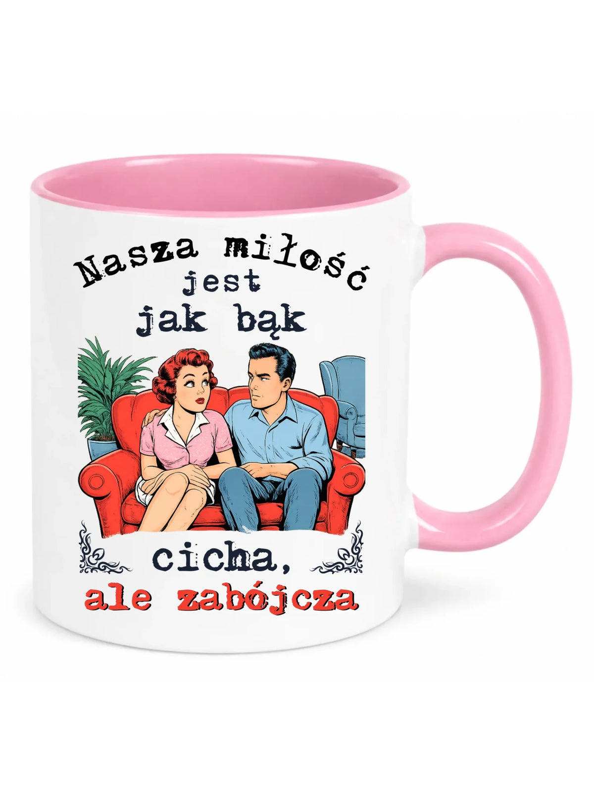 Kubek dla par - Nasza miłość jest jak bąk W70