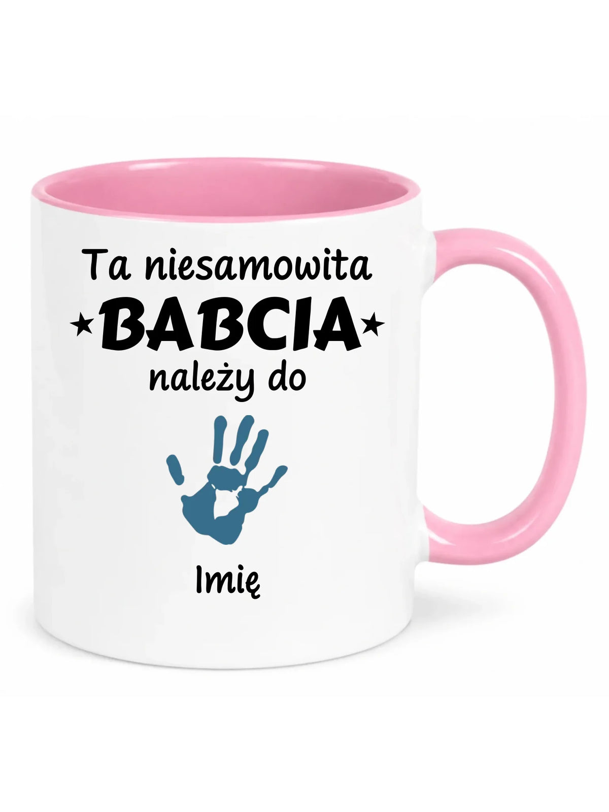 Kubek dla babci – Babcia należy do wnuków 1–6 imion – personalizowany B33