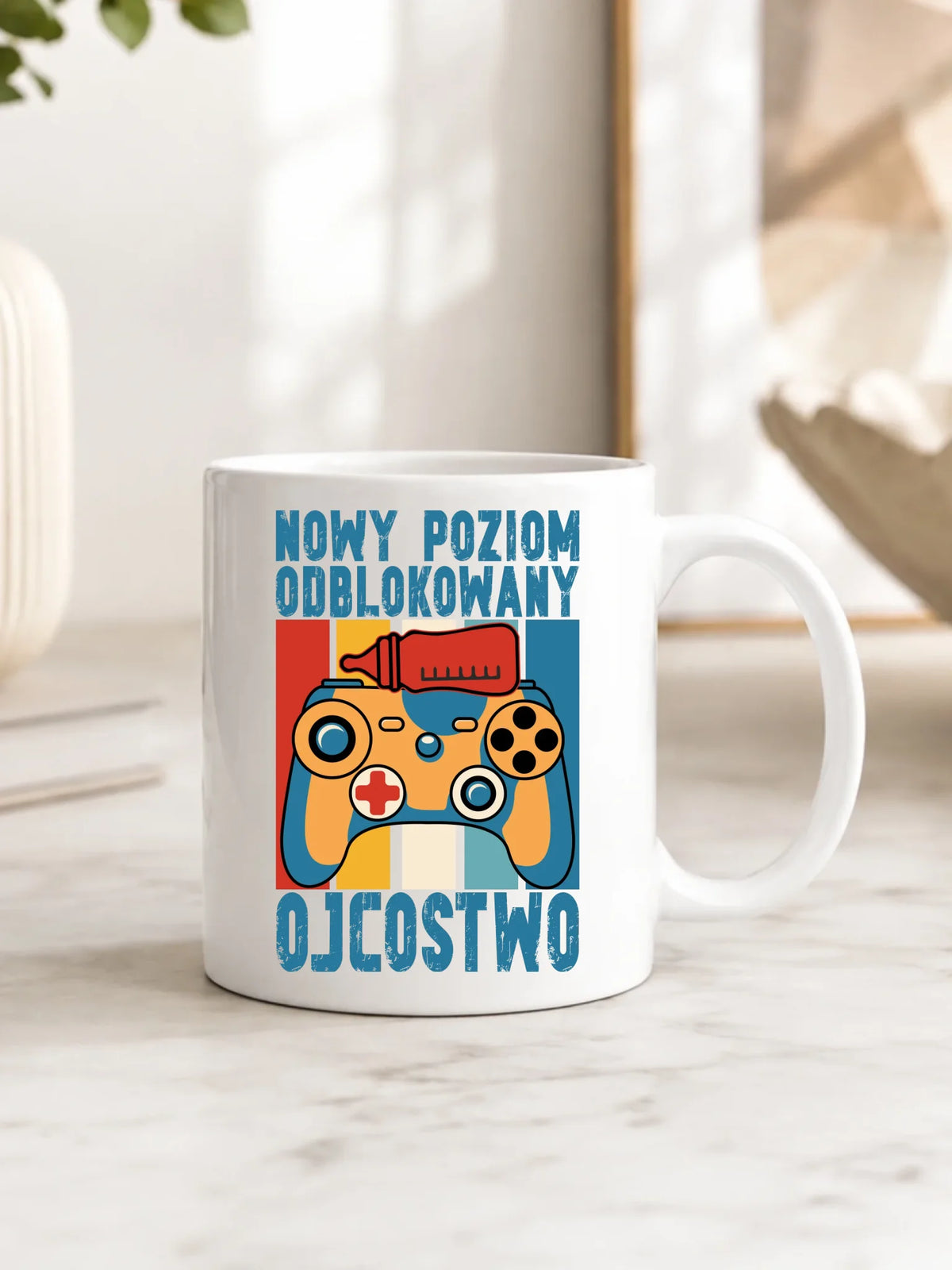 Kubek dla młodego taty gamera - Nowy poziom odblokowany DT24