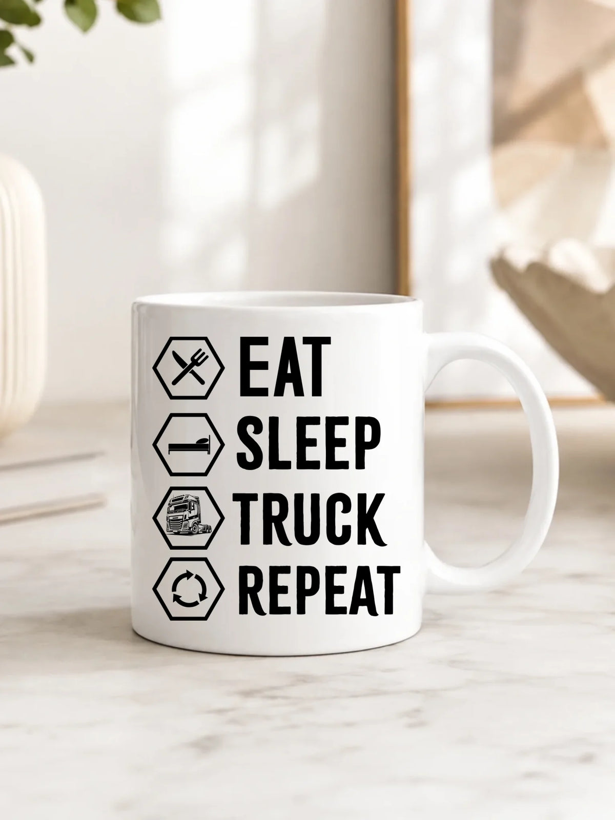 Kubek dla kierowcy ciężarówki - Eat Sleep Truck Repeat ZKT05