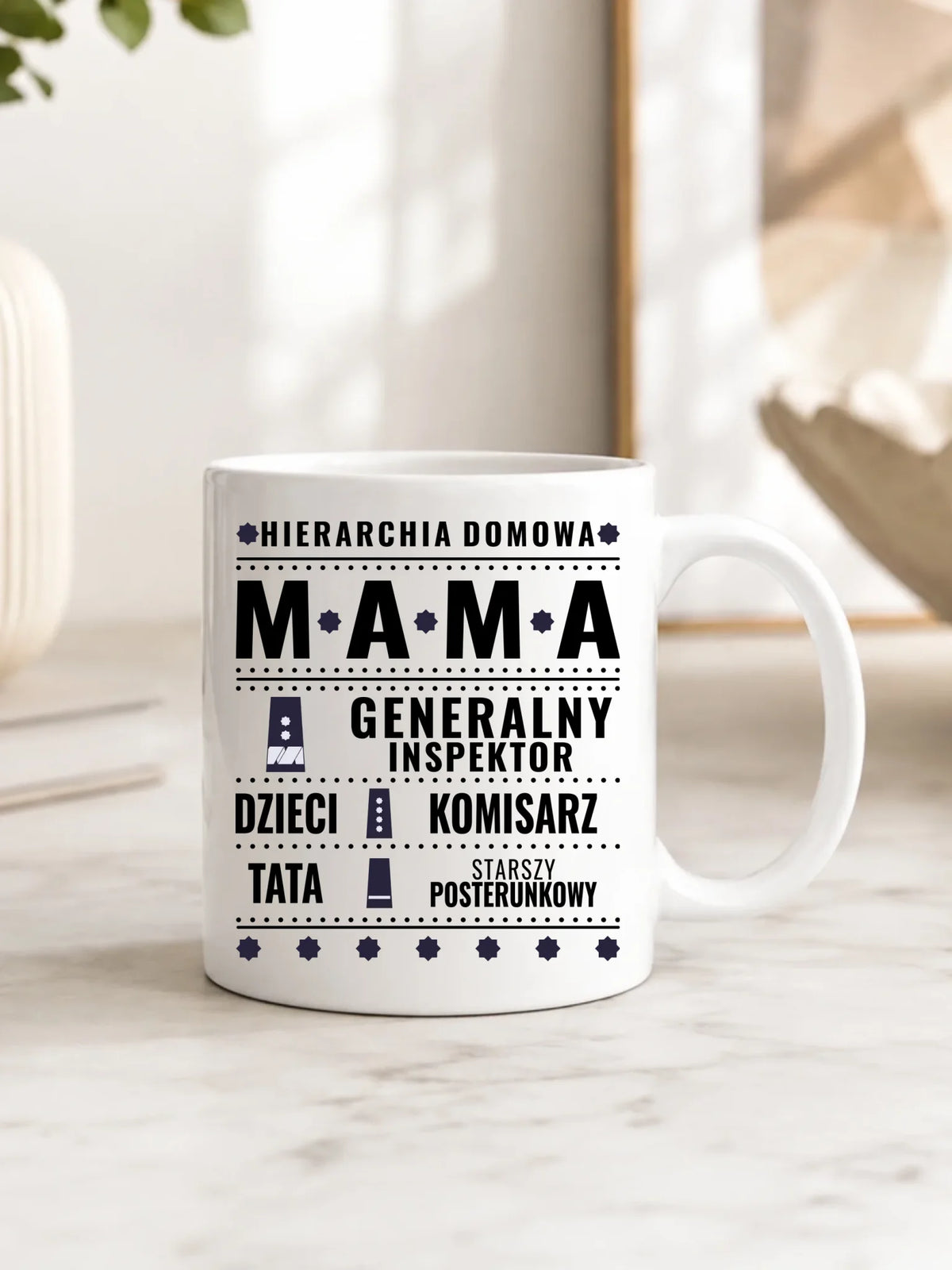 Kubek dla mamy - Generał Mama Policja - personalizowany DM41