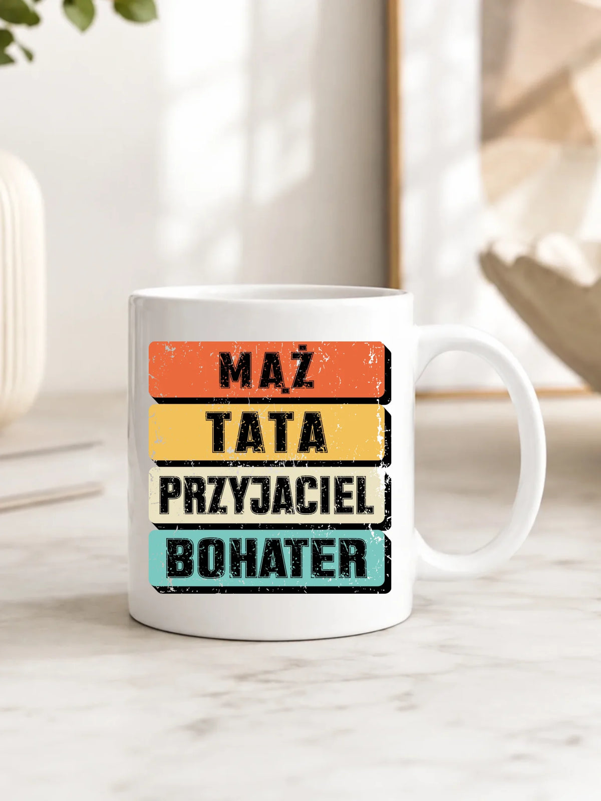 Kubek dla taty - Mąż Tata Przyjaciel Bohater DT05