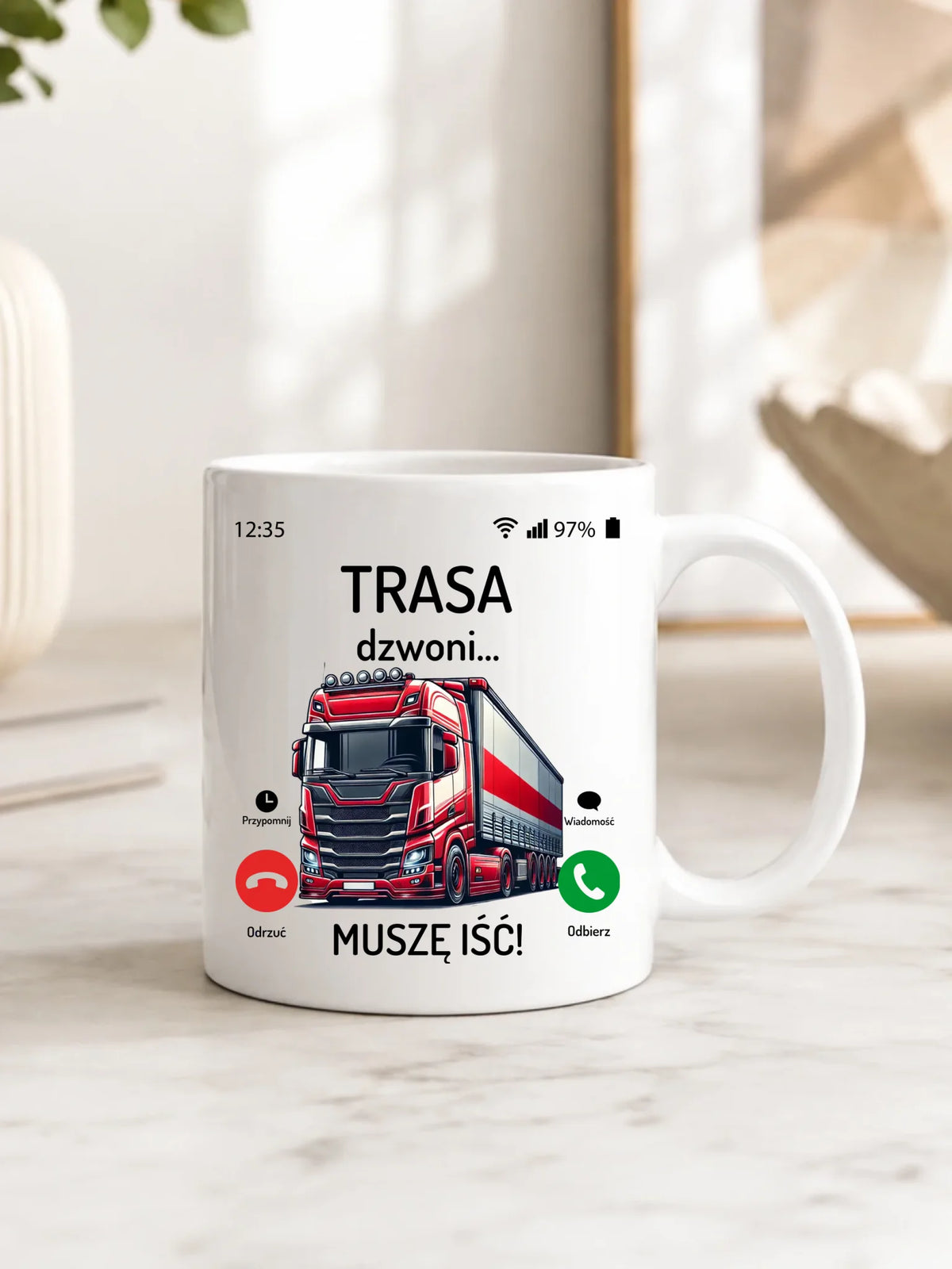 Kubek dla zawodowego kierowcy - Trasa dzwoni muszę iść ZKT03