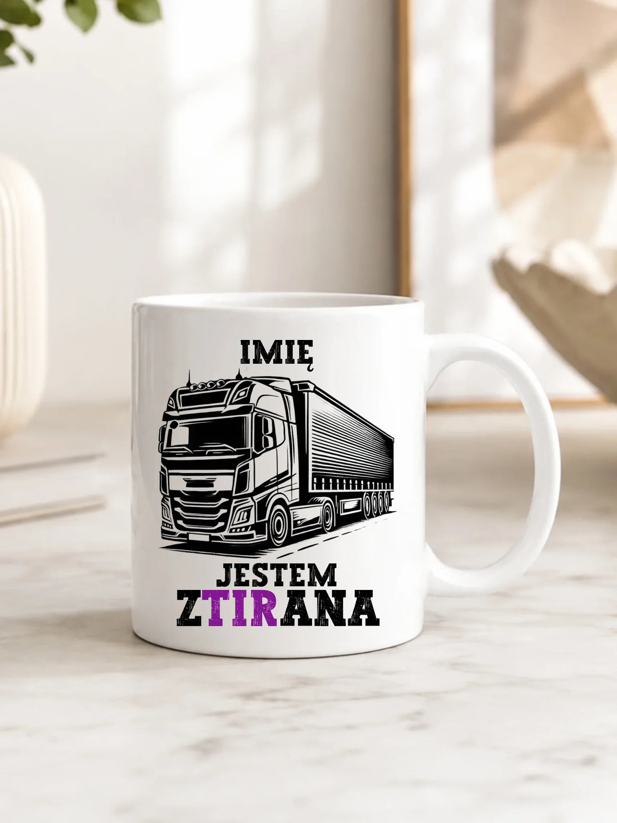Kubek dla kierowcy ciężarówki - Jestem zTIRana - personalizowany ZKT02