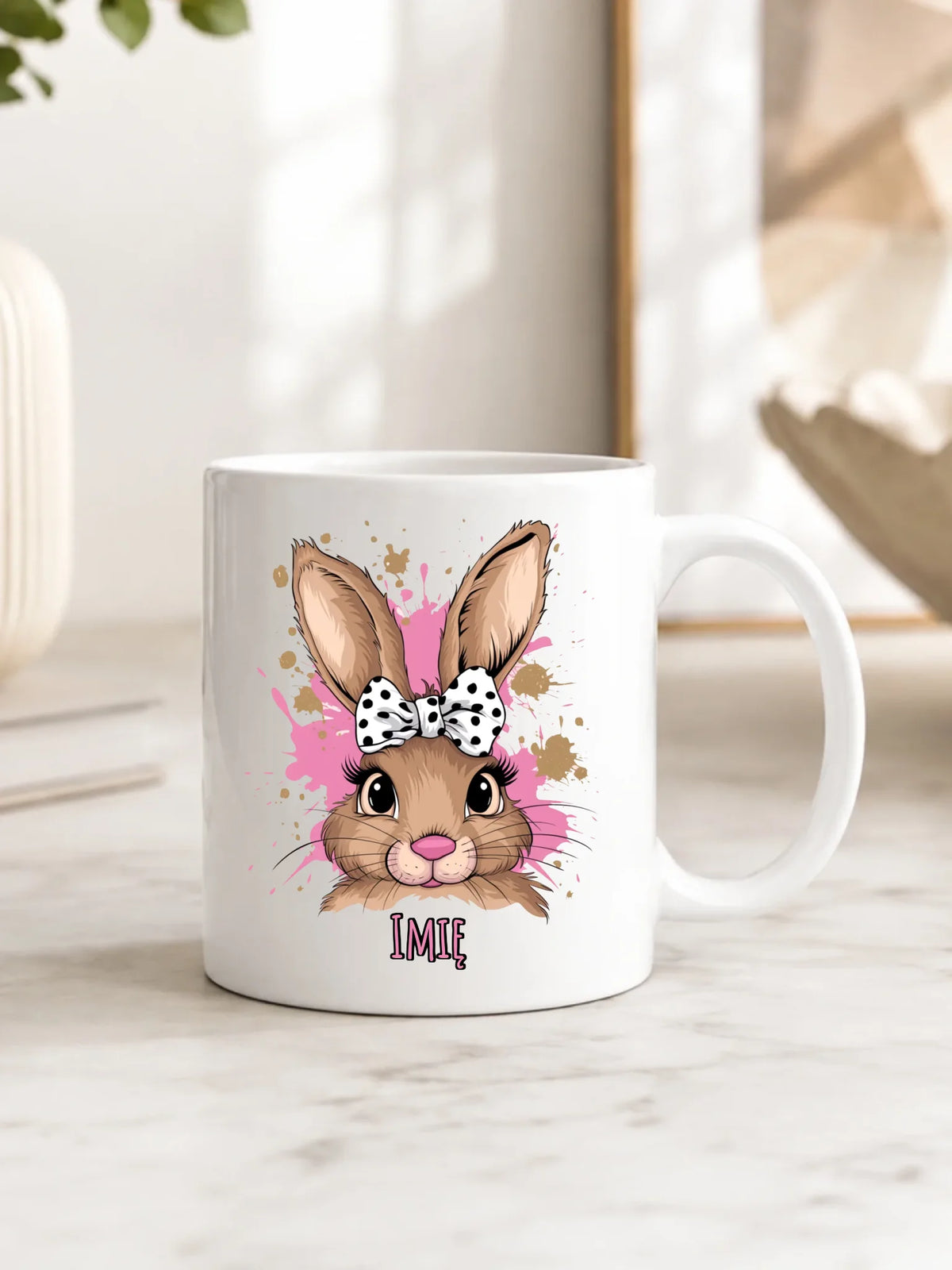 Kubek na Wielkanoc - Słodki Zajączek - personalizowany WN08