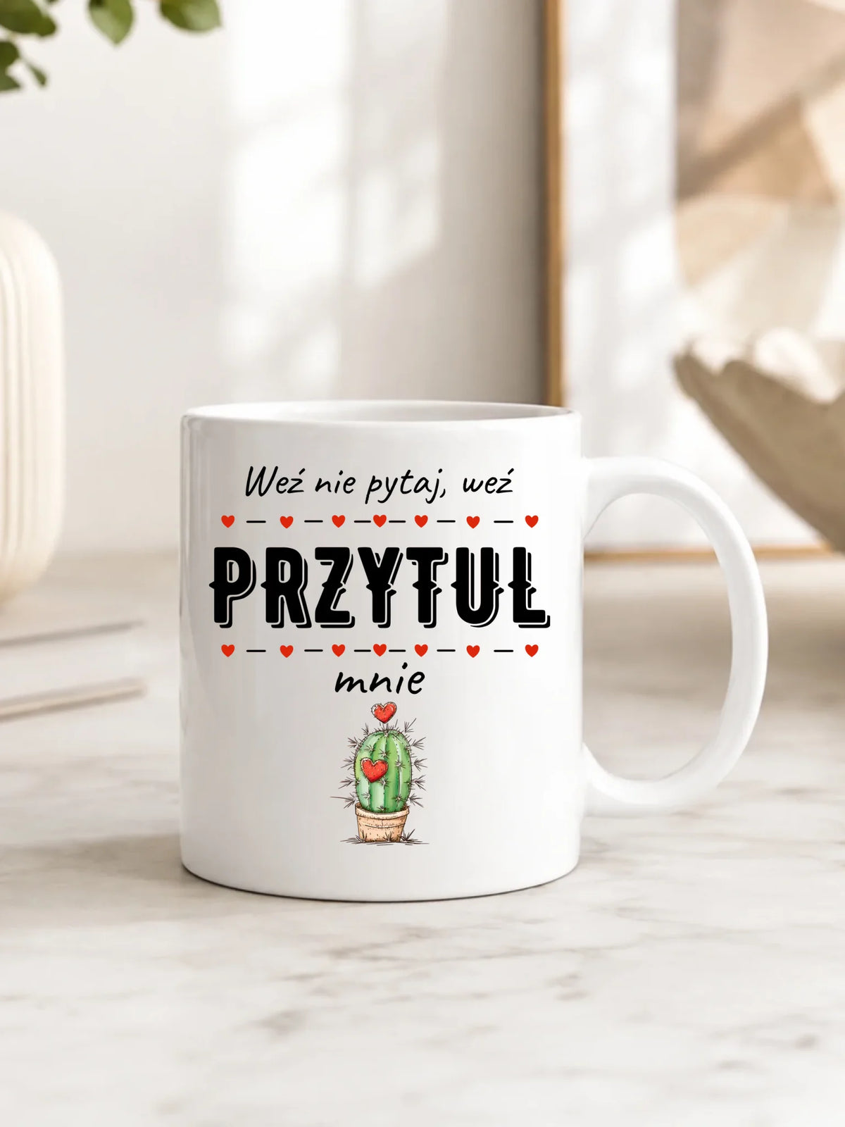 Kubek dla par - Weź nie pytaj, weź przytul mnie W49