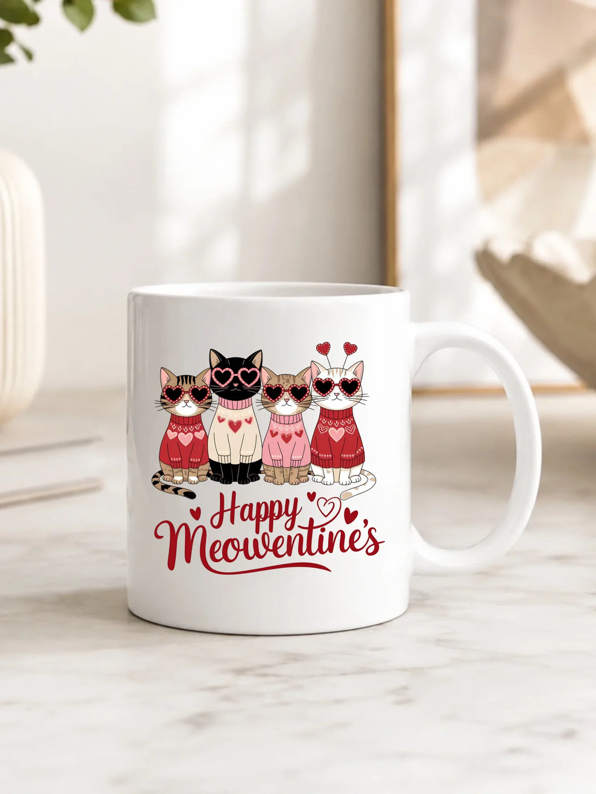 Kubek na Walentynki dla kociary - Happy Meowentine's W25