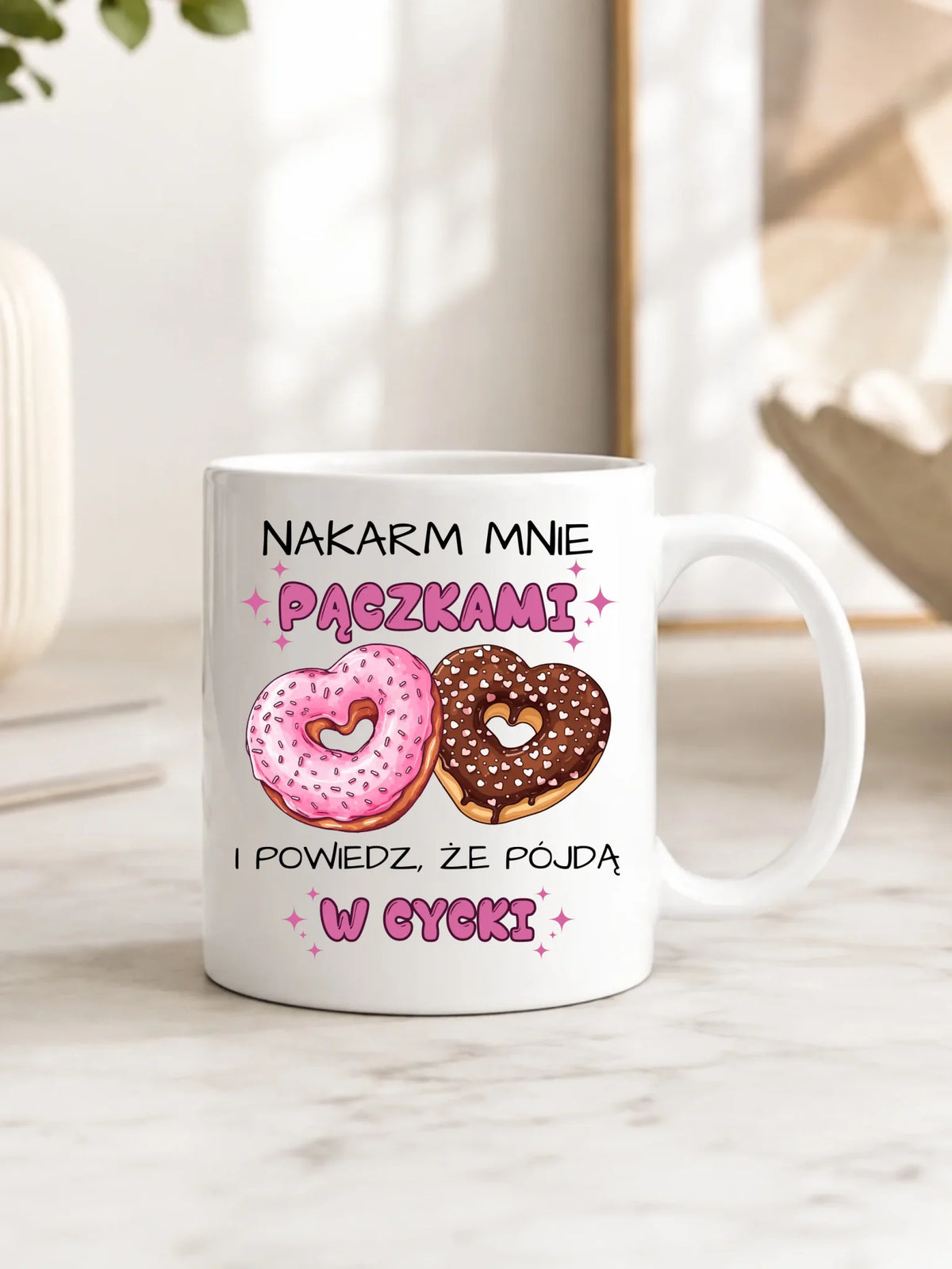 Kubek dla dziewczyny - Nakarm mnie pączkami W59