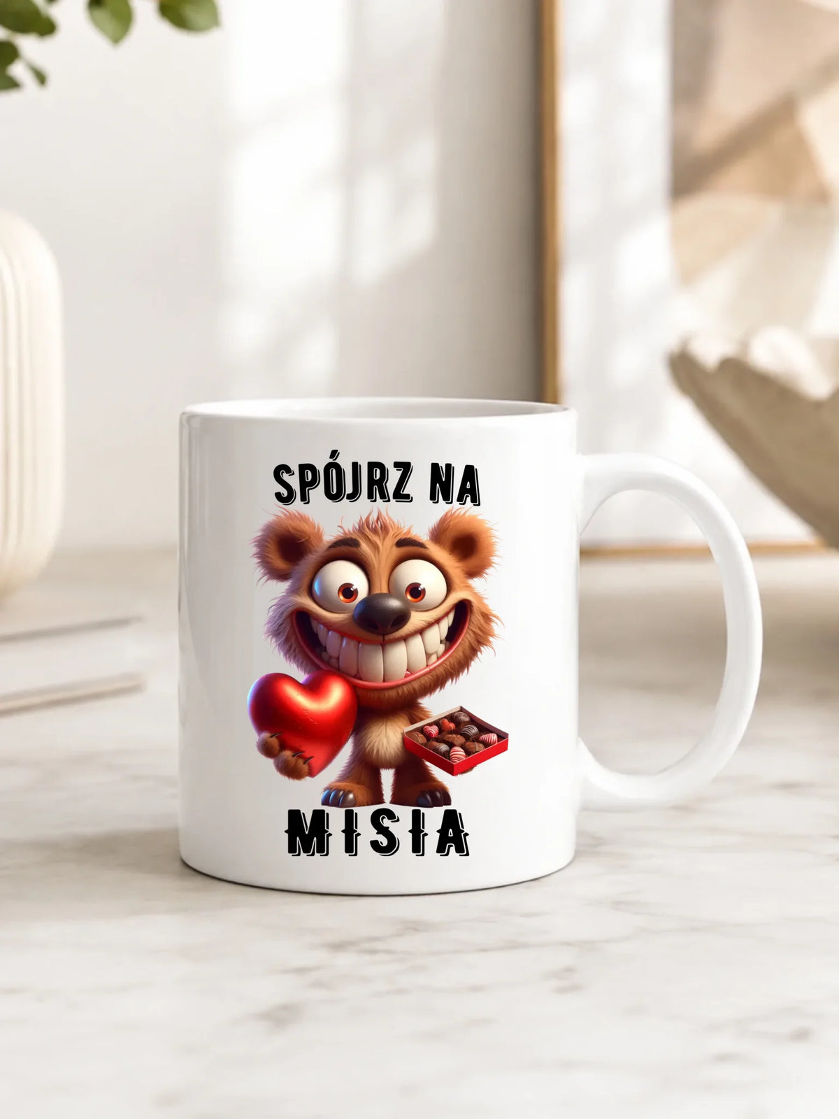 Kubek na Walentynki - Spójrz na Misia W31