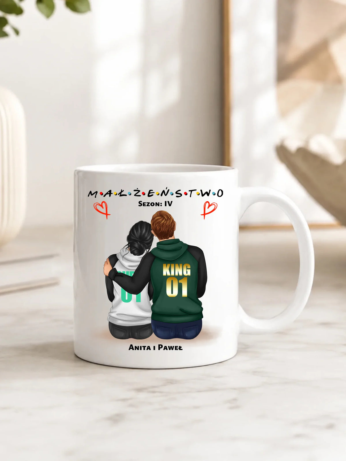 Kubek dla par - Małżeństwo Sezon - personalizowany W05