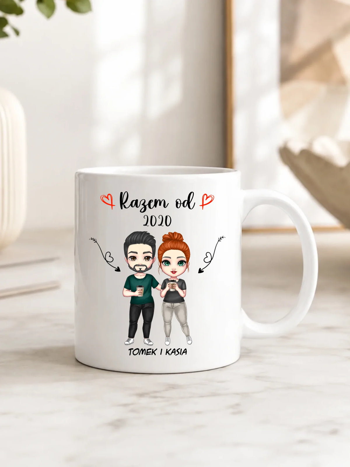 Kubek dla par - Para razem od - personalizowany W01