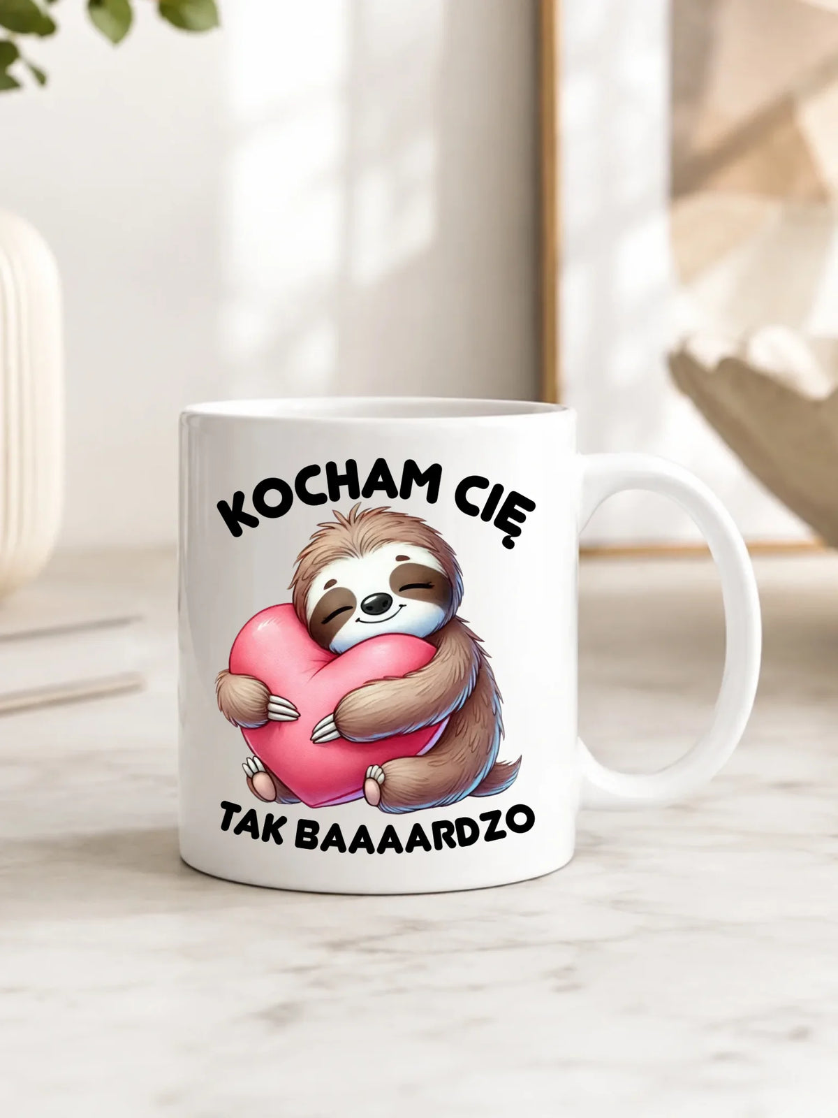 Kubek - Leniwiec Kocham Cię tak baaaardzo W16