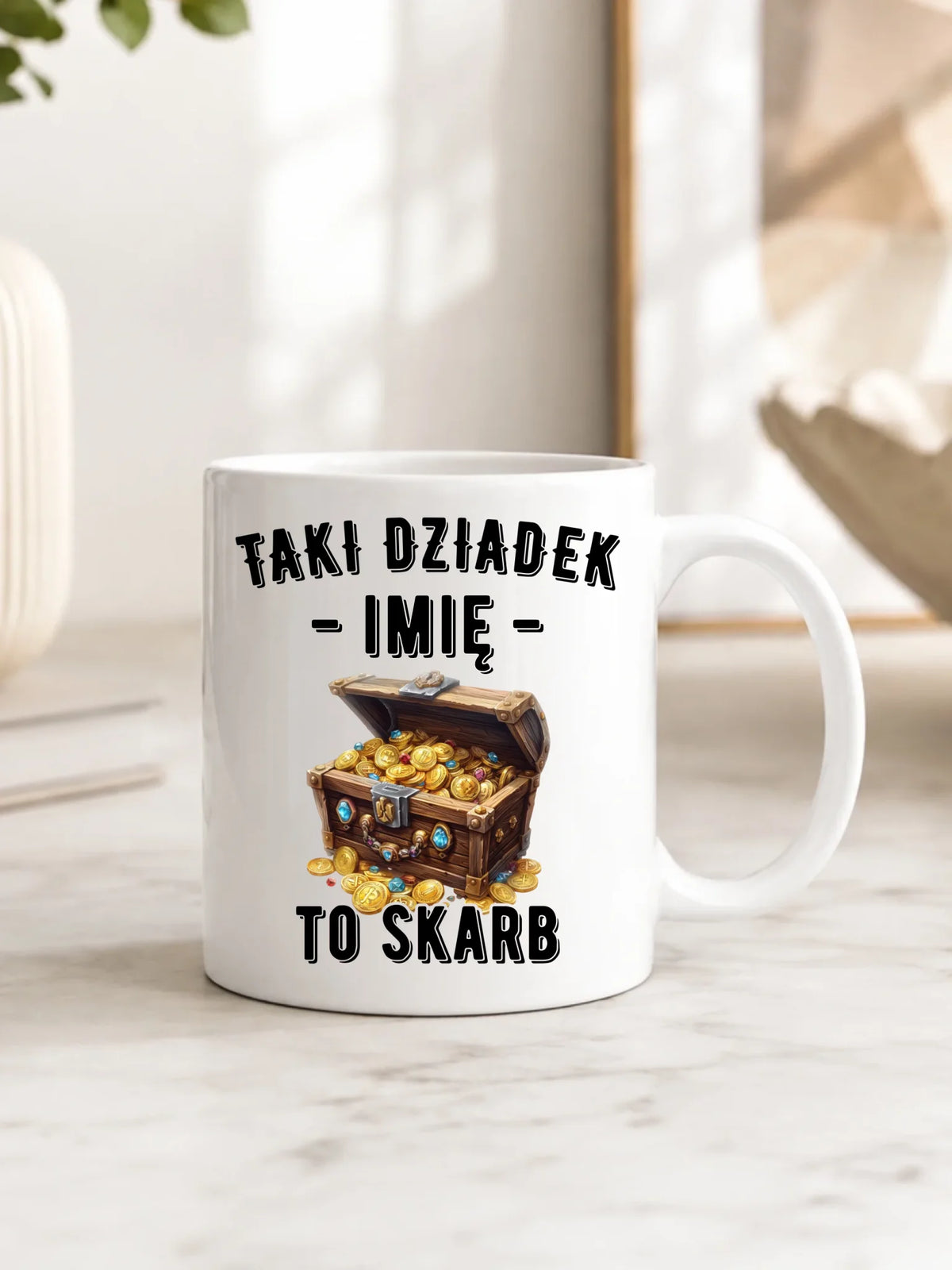Kubek dla dziadka - Taki dziadek to skarb - personalizowany D19