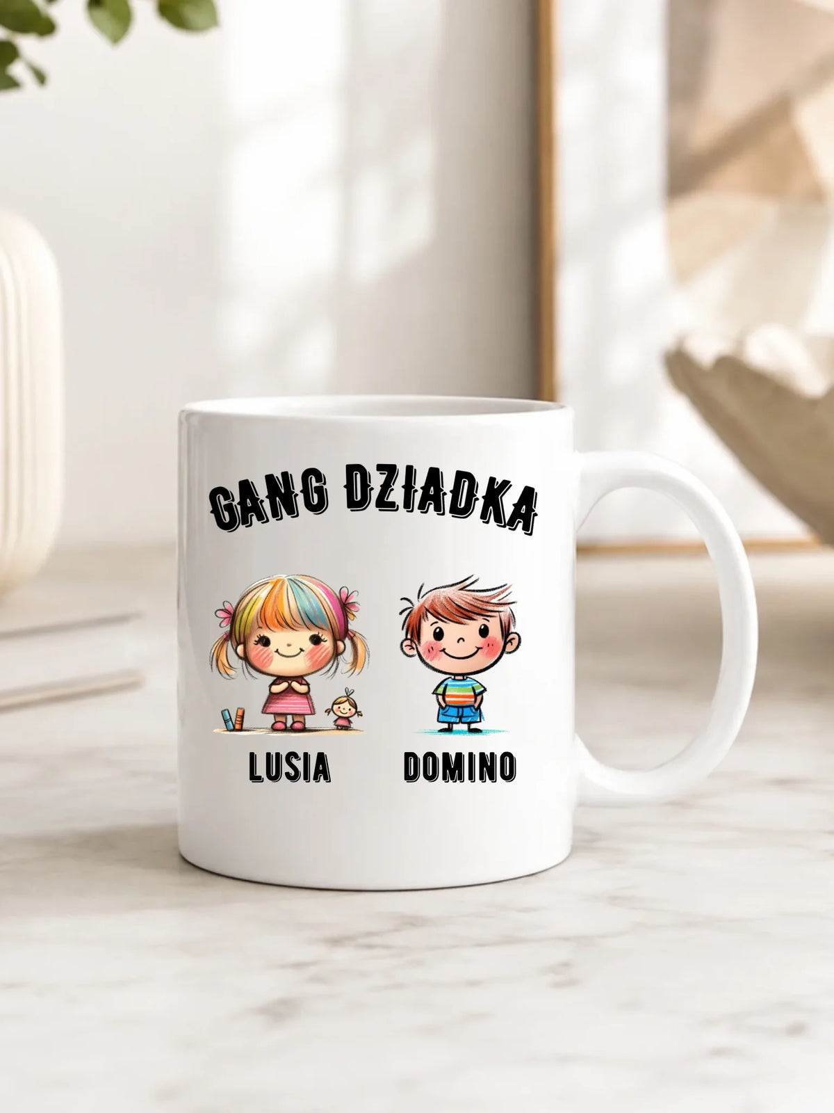 Kubek dla dziadka - Gang Dziadka imiona wnuków 2-6 - personalizowany D18