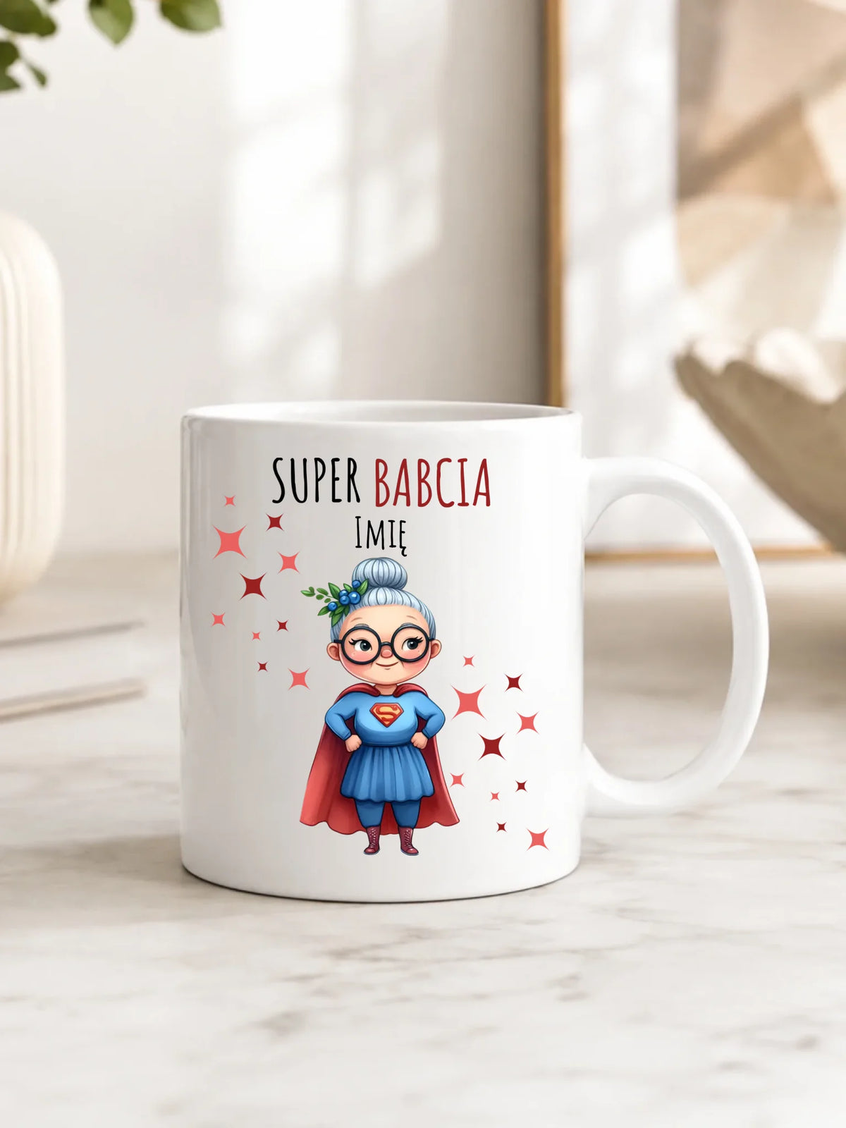 Kubek dla babci - Super Babcia - personalizowany B02