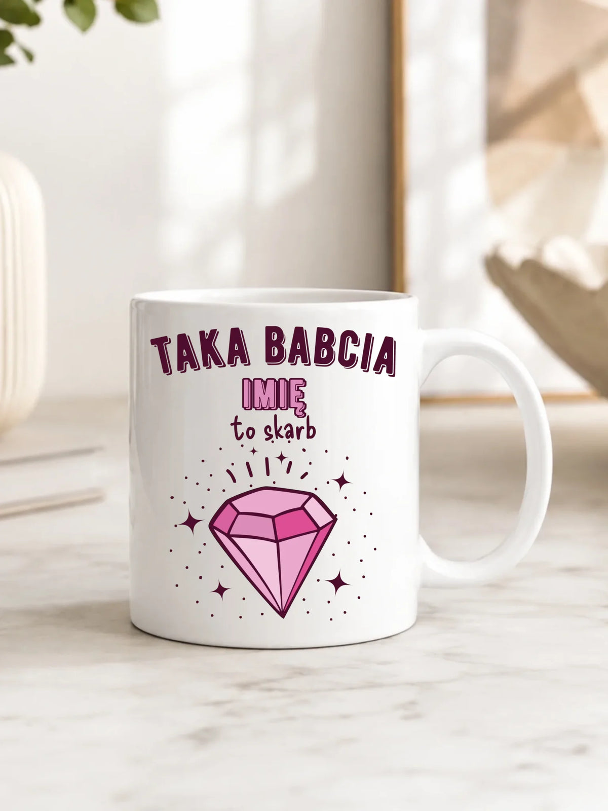Kubek dla babci - Taka Babcia to skarb - personalizowany B06