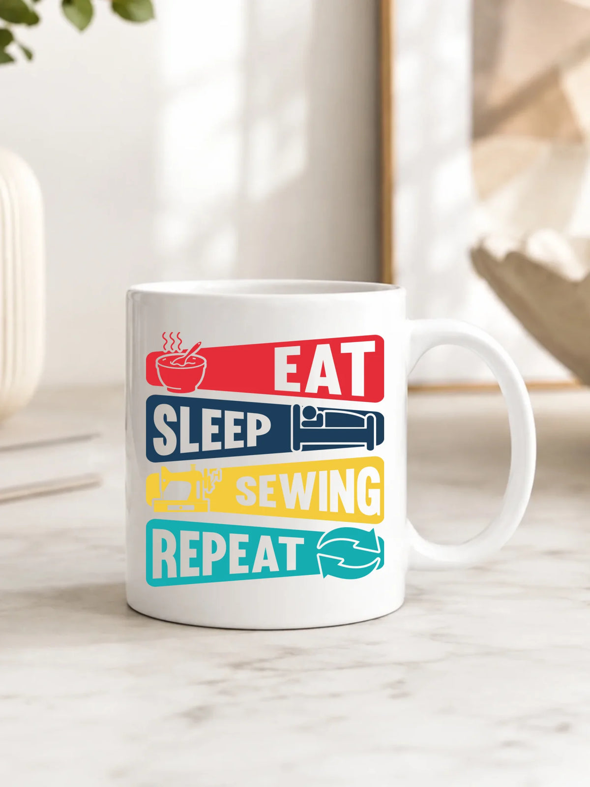 Kubek szyciowy dla krawcowej – Eat sleep sewing repeat HS21