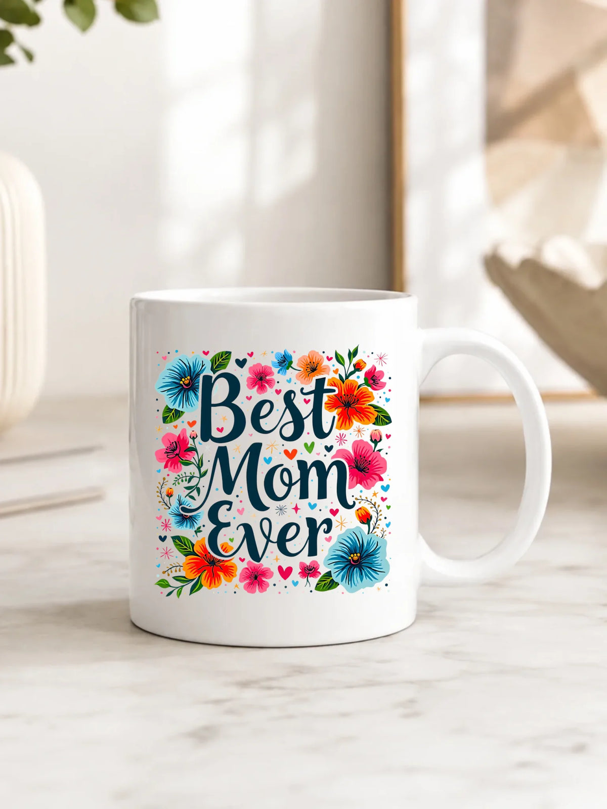 Kubek dla mamy - Kwiaty - Best mom ever DM34