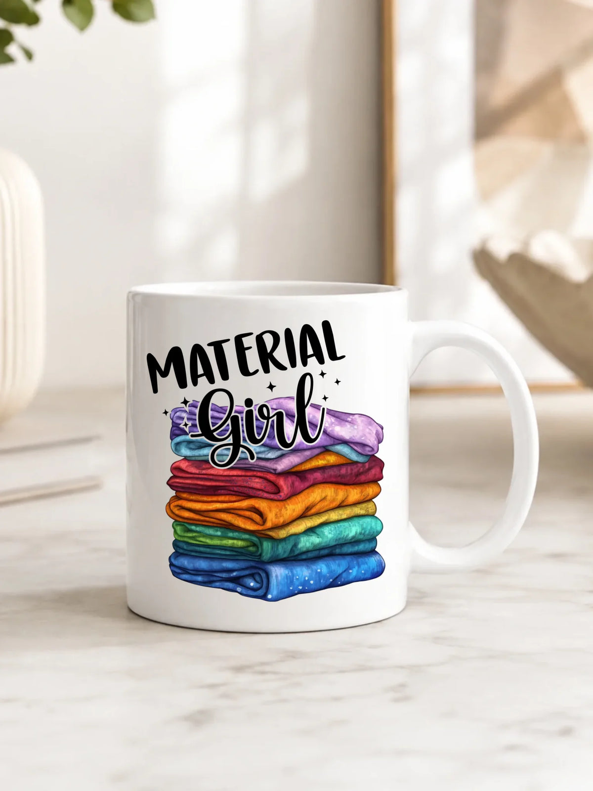 Kubek szyciowy - prezent dla krawcowej - Material Girl HS02