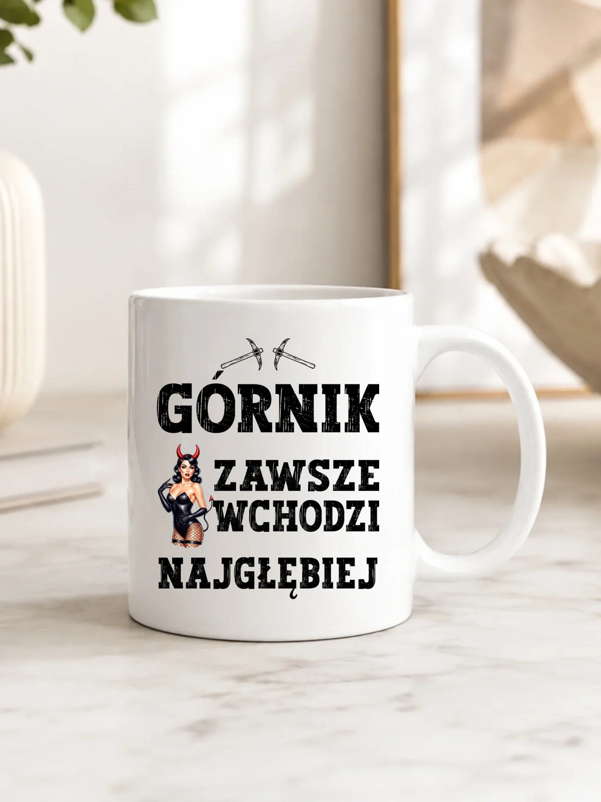 Kubek - prezent dla górnika - Górnik zawsze wchodzi najgłębiej G22