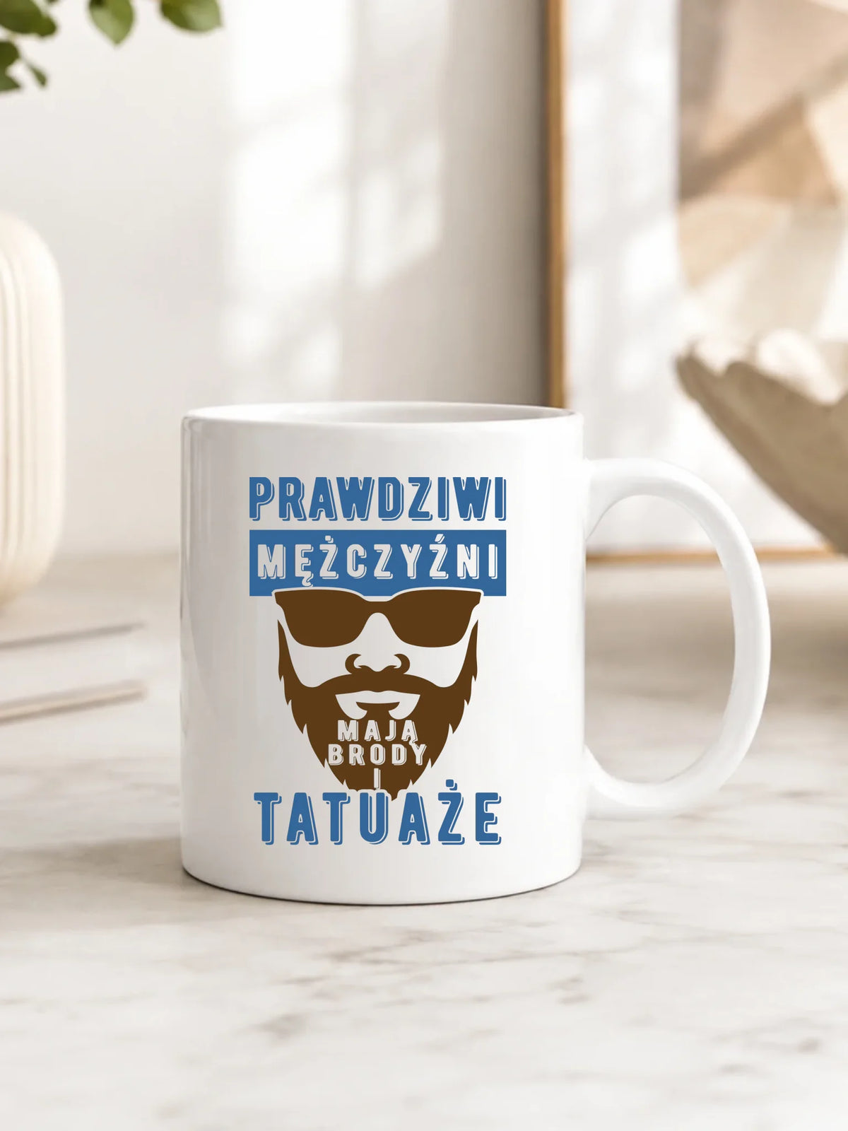 Kubek - Prezent dla faceta - Prawdziwi mężczyźni mają brody i tatuaże DCH22