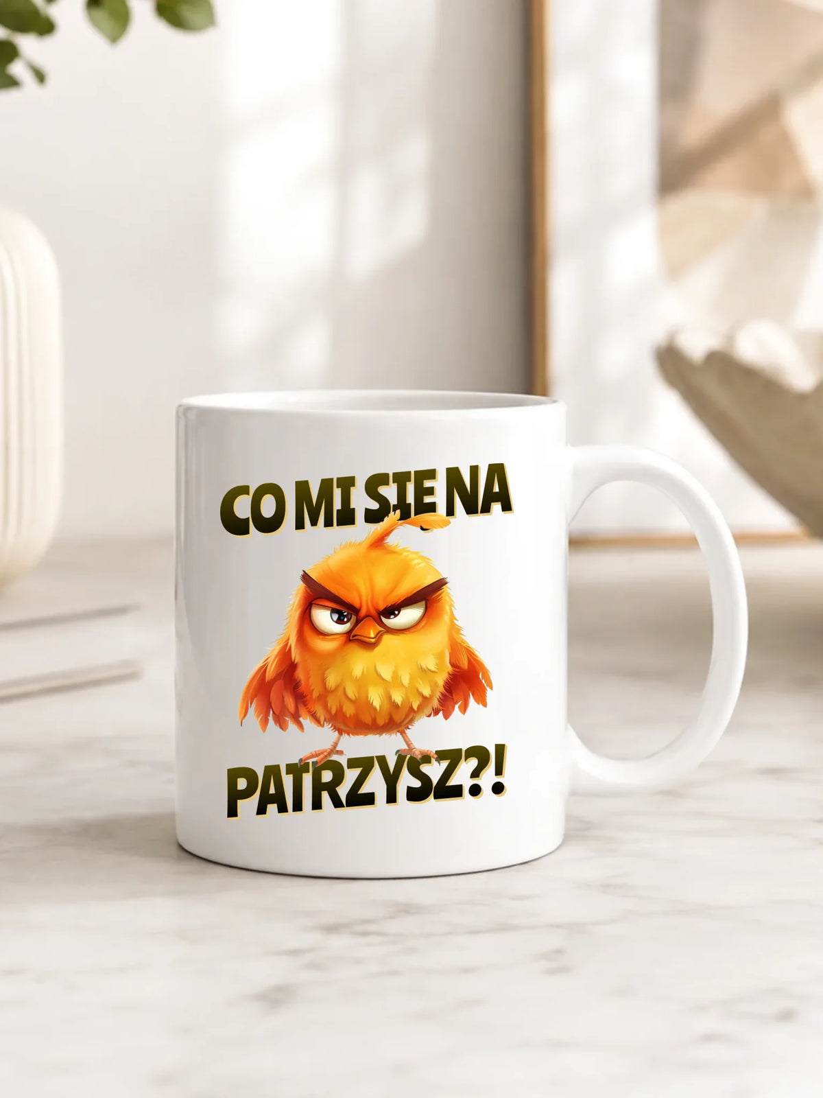 Śmieszny kubek - Prezent dla chłopaka kolegi - Co mi się na ptaka patrzysz DCH24