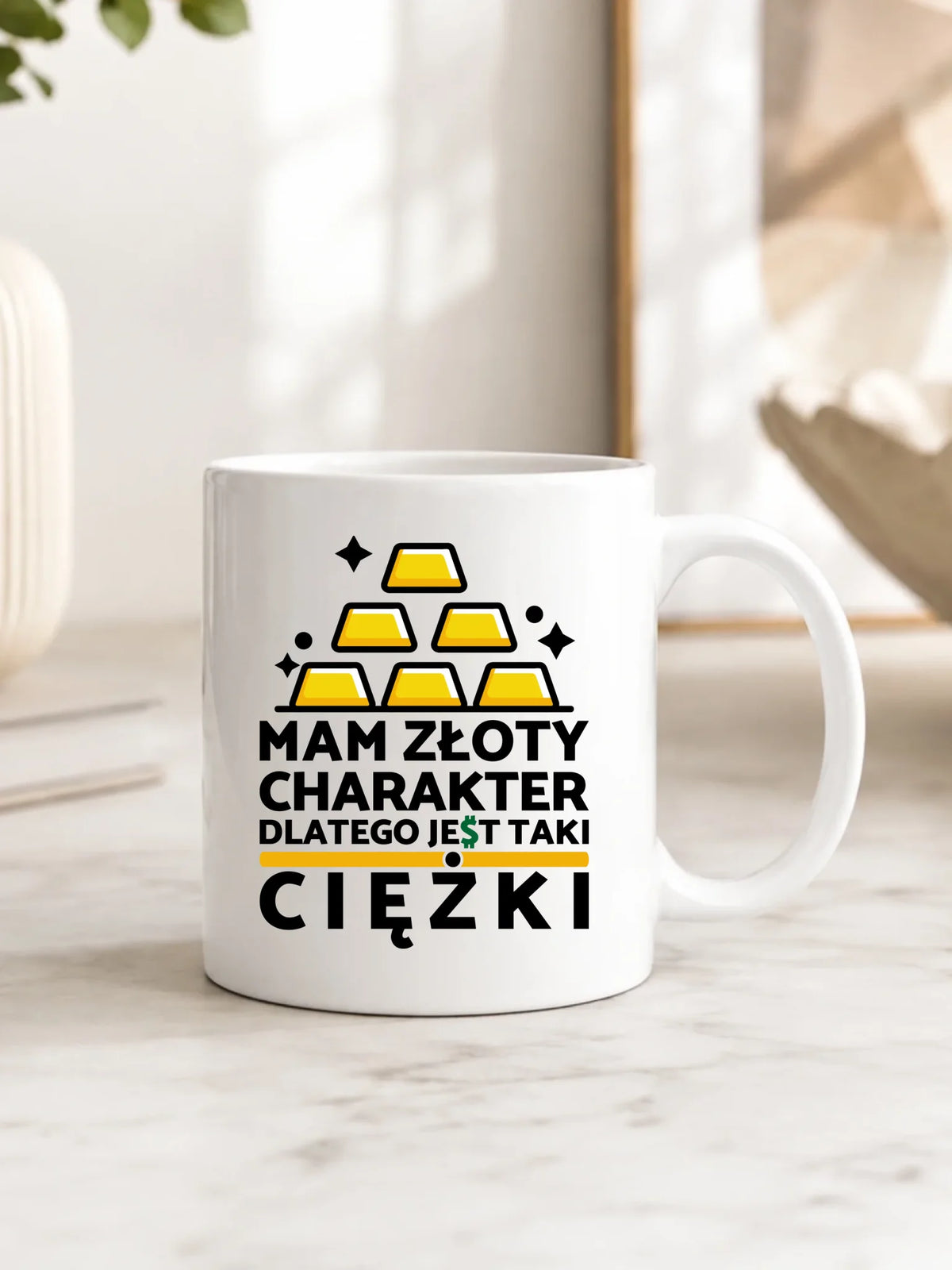 Kubek - prezent dla chłopaka - Złoty charakter DCH16
