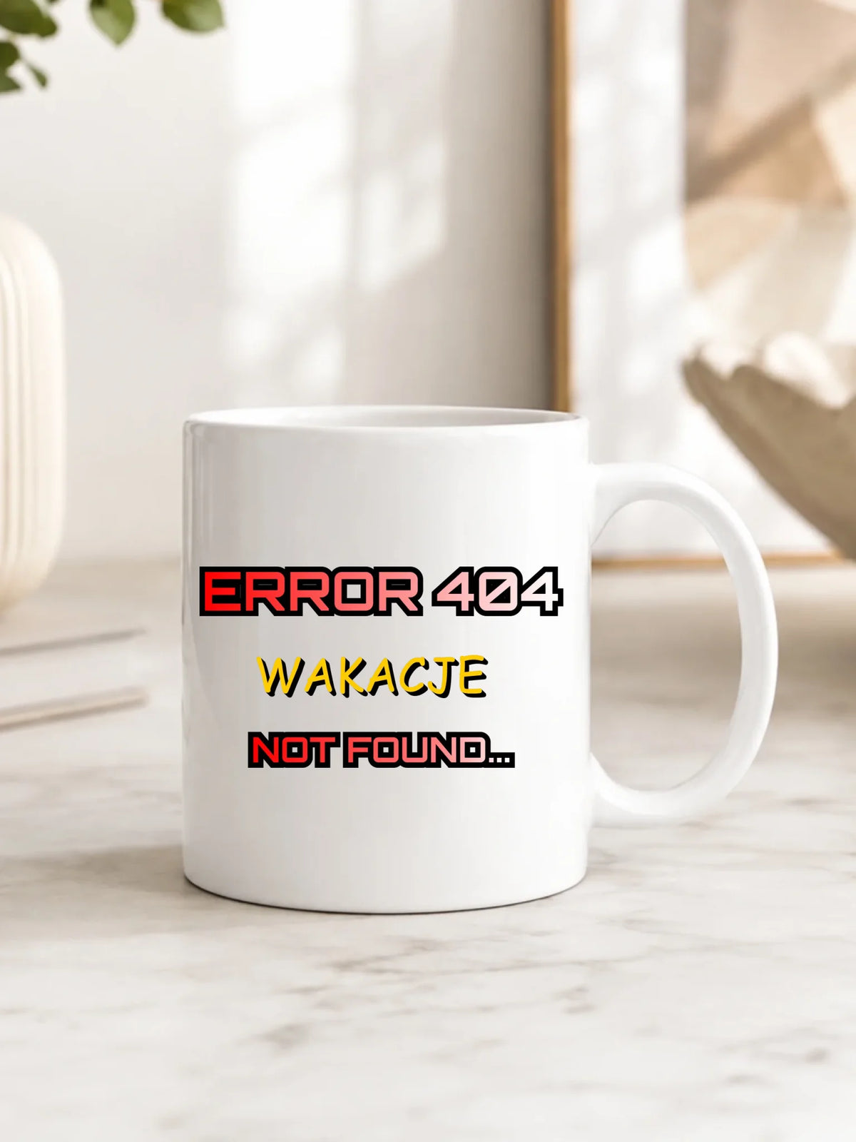 Kubek szkolny - Error 404 - śmieszny SZ15