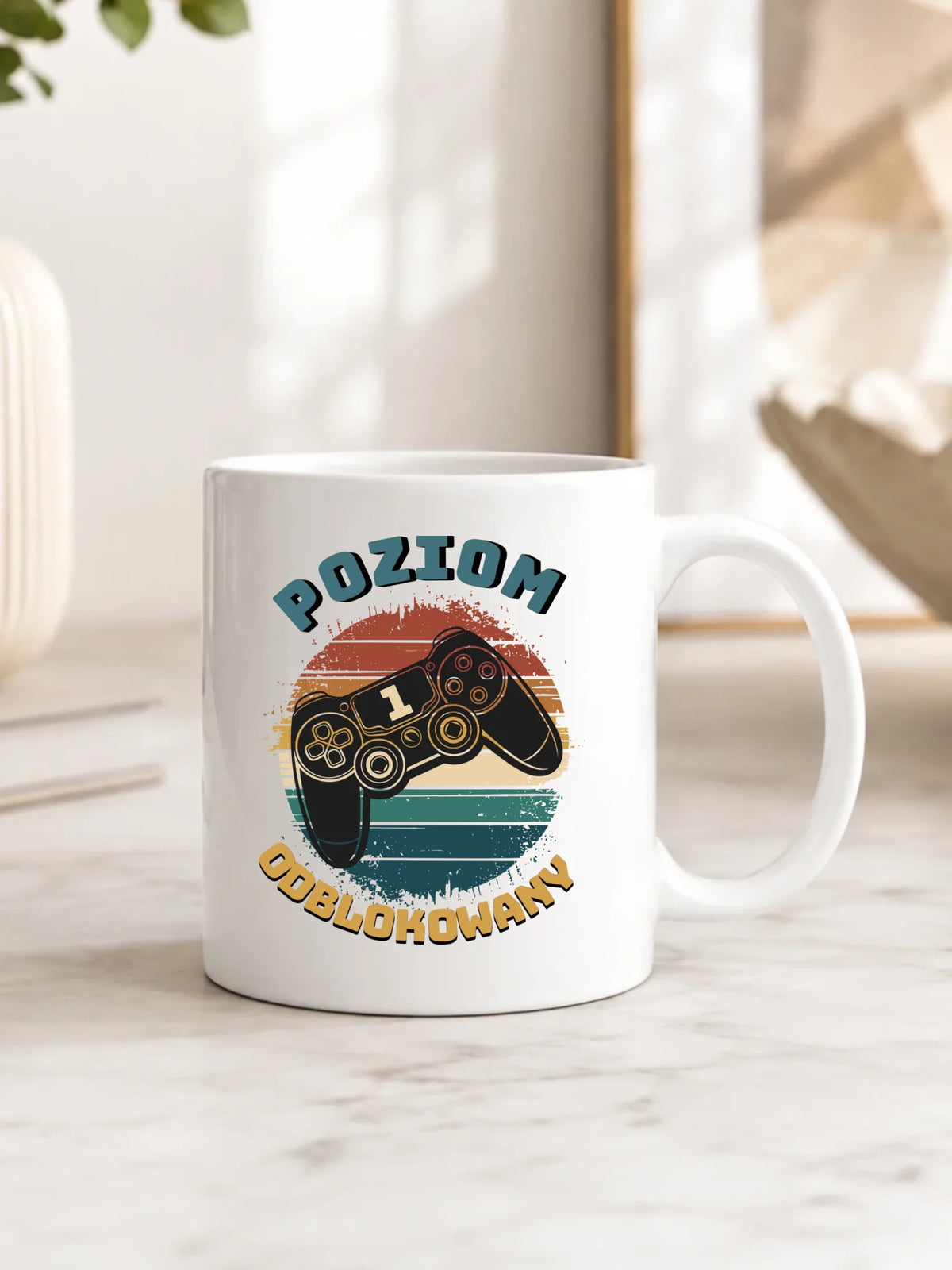 Kubek szkolny - Poziom odblokowany - gamer do szkoły - personalizowany SZ01